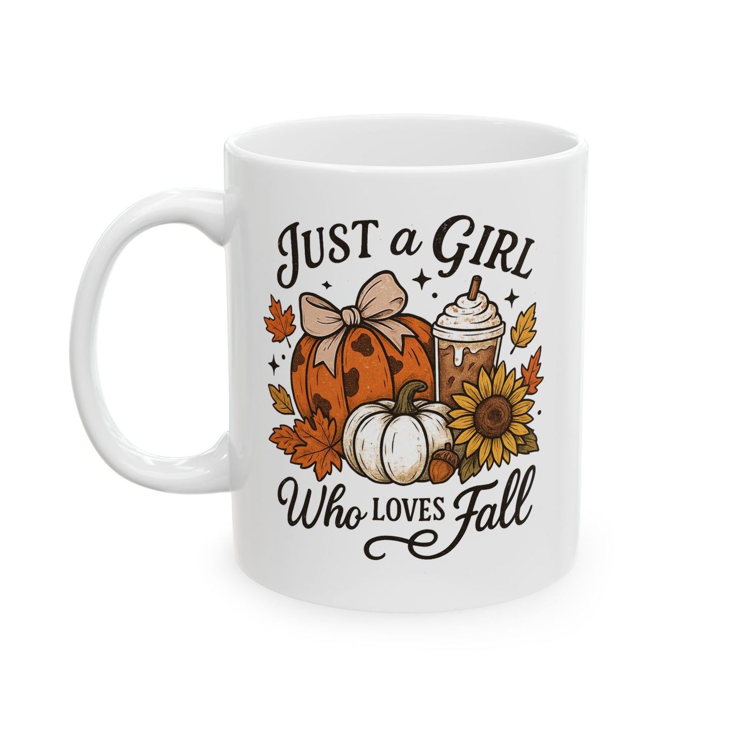 🍂🎃 Just a Girl Who Loves Fall – Cozy Autumn Ceramic Cup ✨☕