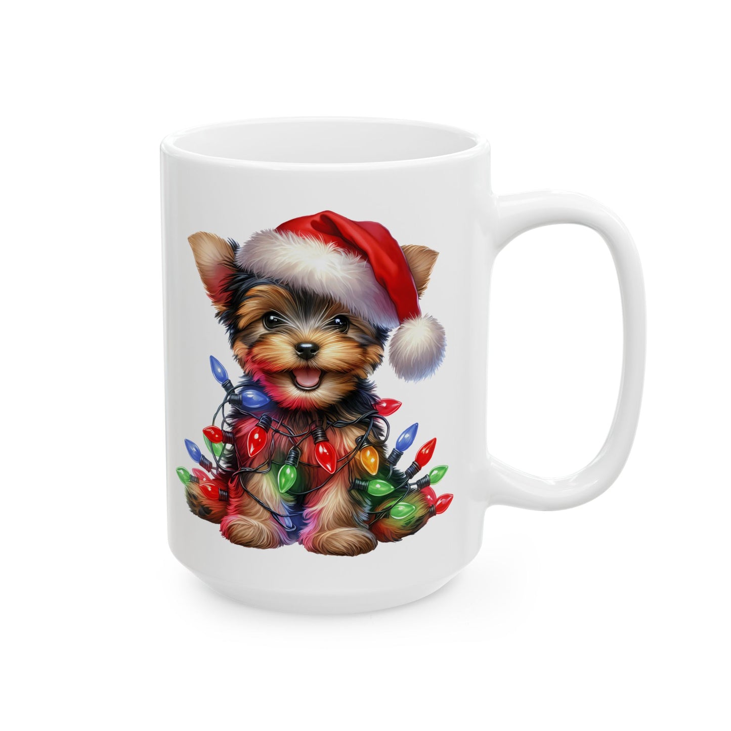 🎄 Yorkshire Terrier Christmas Mug – Holiday Cheer Wrapped in Puppy Cuteness 🎅