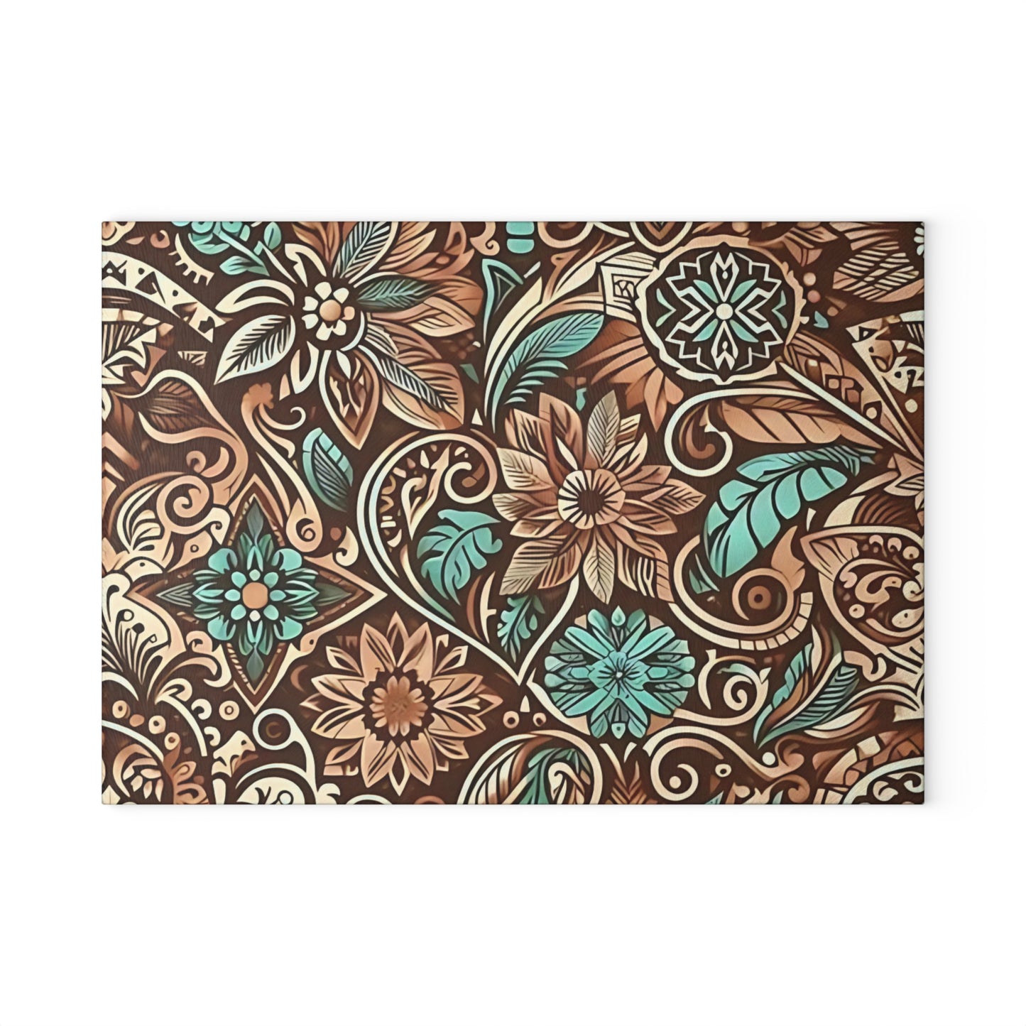 🍂✨ Rustic Floral Swirl Cutting Board – Vintage Charm for Your Kitchen ✨🌿