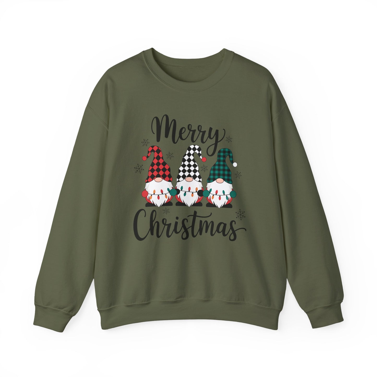 🎅✨ Merry Gnome Lights Sweatshirt – Whimsical Scandinavian Holiday Charm