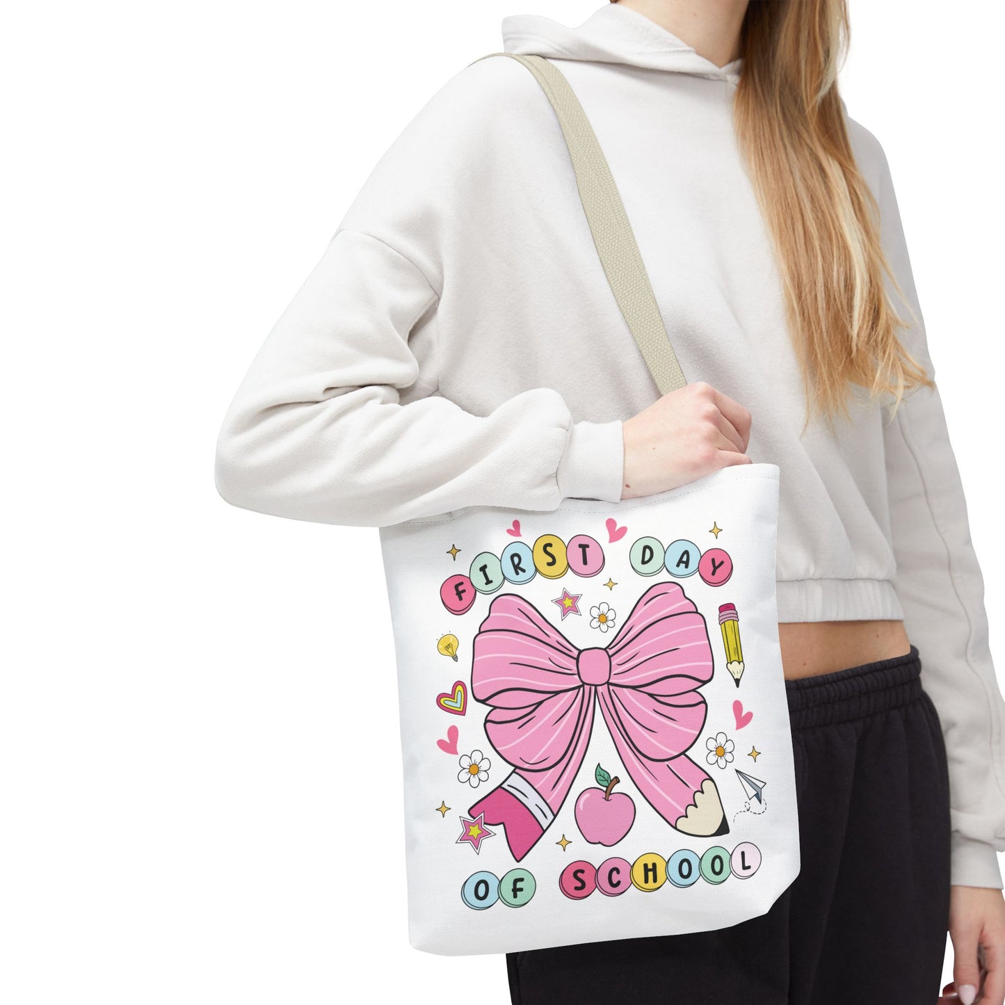 🎀 Coquette First Day of School Tote – Sweet Style for a Smart Start 📚