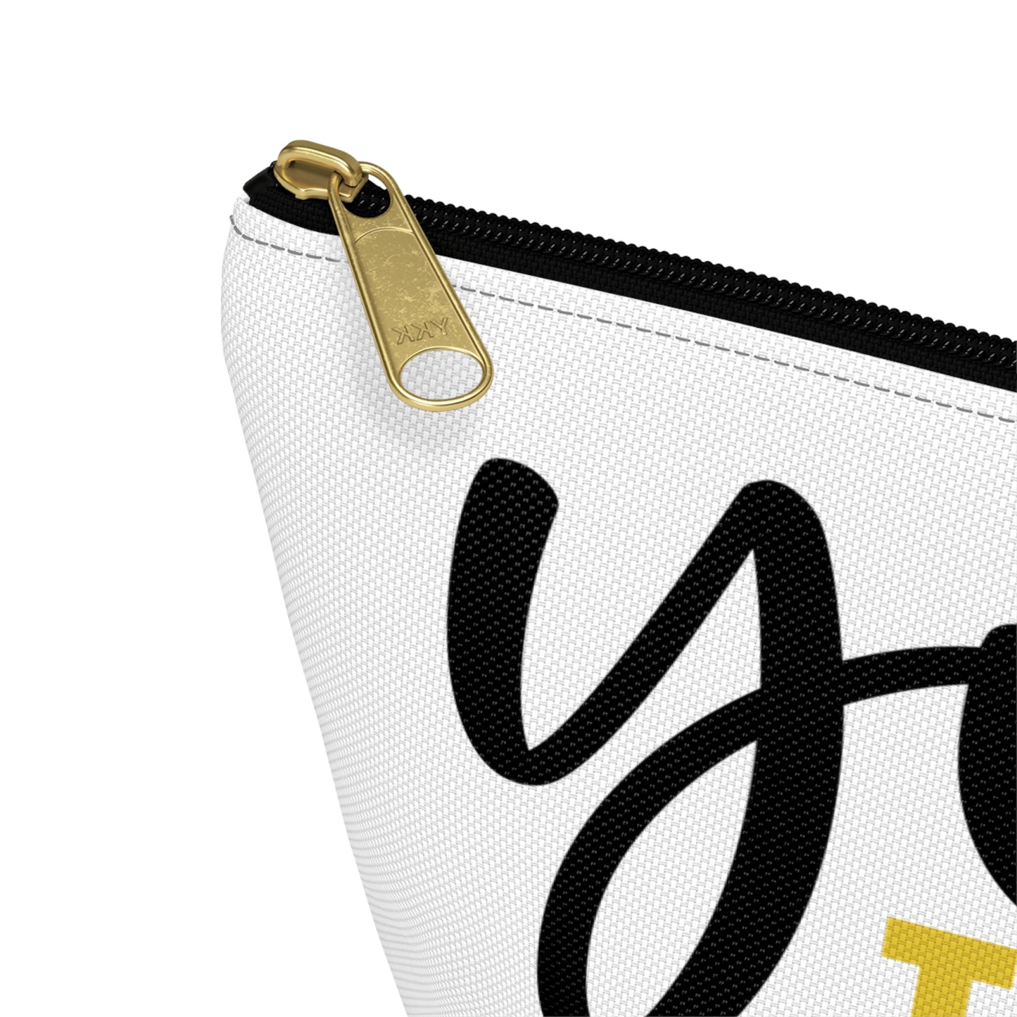 Accessory Pouch – "You Look Lovely Today" Yellow Makeup Bag