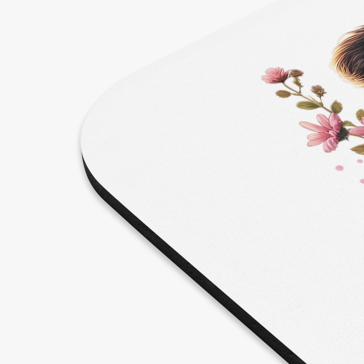 🖱️🌸🐮 Highland Calf with Pink Bow Mouse Pad – Sweet Country Charm for Your Desk