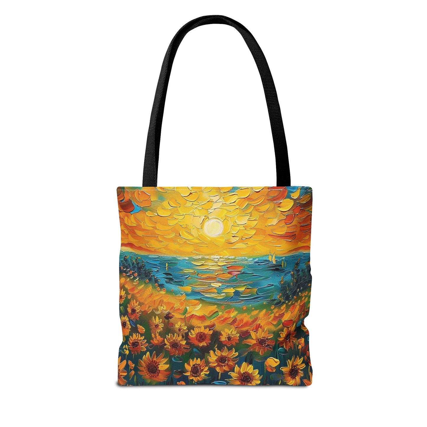 🌻 Girasoles al Atardecer – Bolso Tote Vibrante y Artístico 🌅