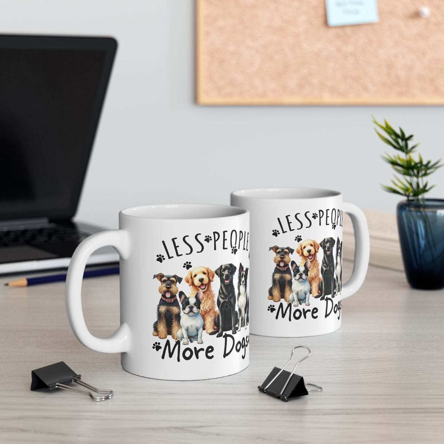 🐾 Less People, More Dogs Mug – The Paw-fect Crew for Dog Lovers ☕
