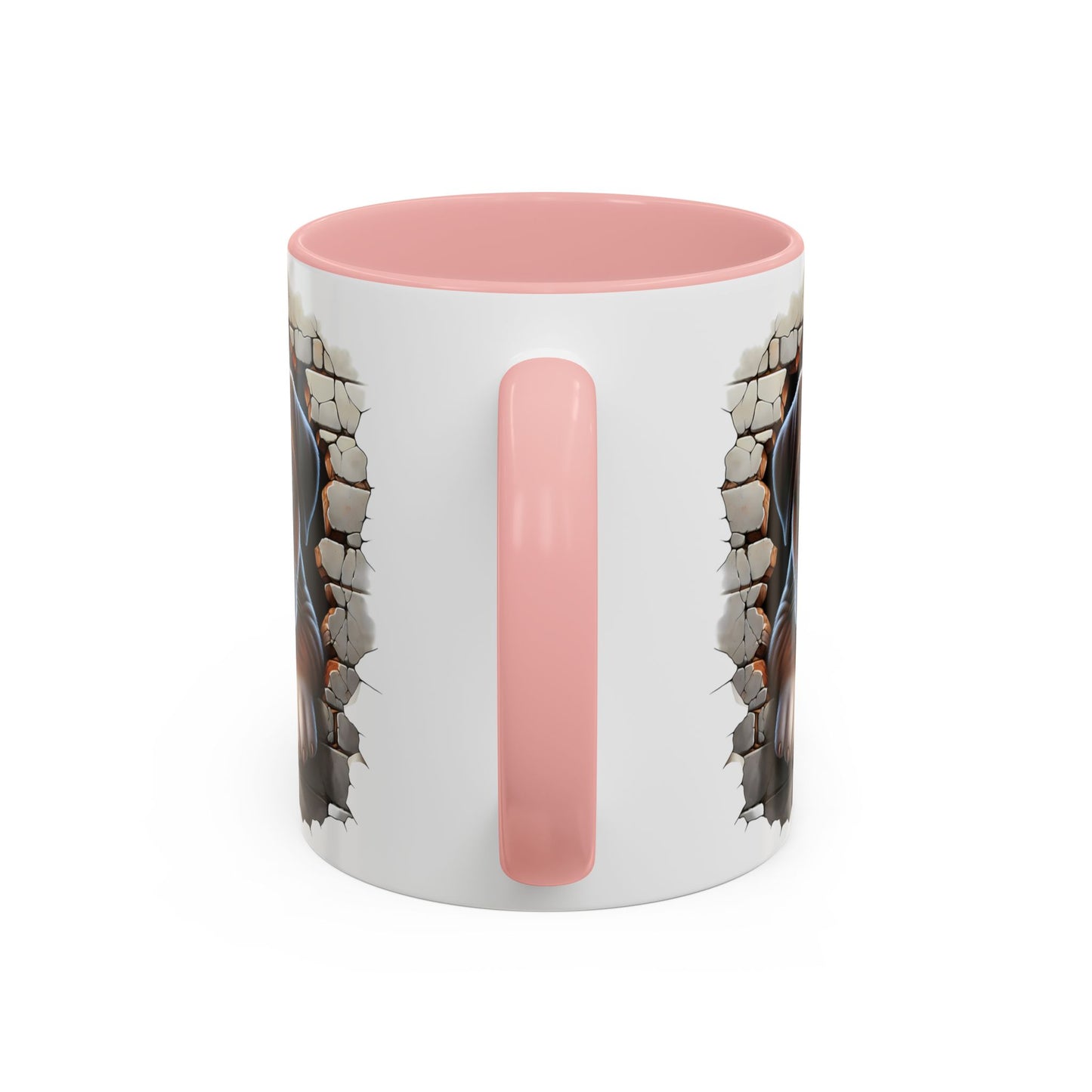 🎀🐶 English Bulldog Puppy Accent Mug – Cute Peek-Through Dog Design for Animal Lovers ☕💖