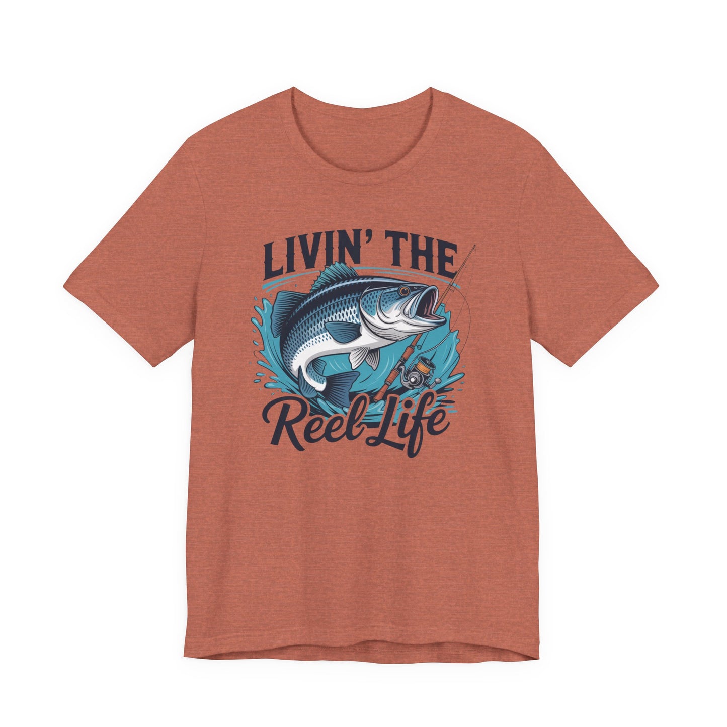 🎣 Livin’ the Reel Life Fishing T-Shirt – Perfect Gift for Anglers! 🐟