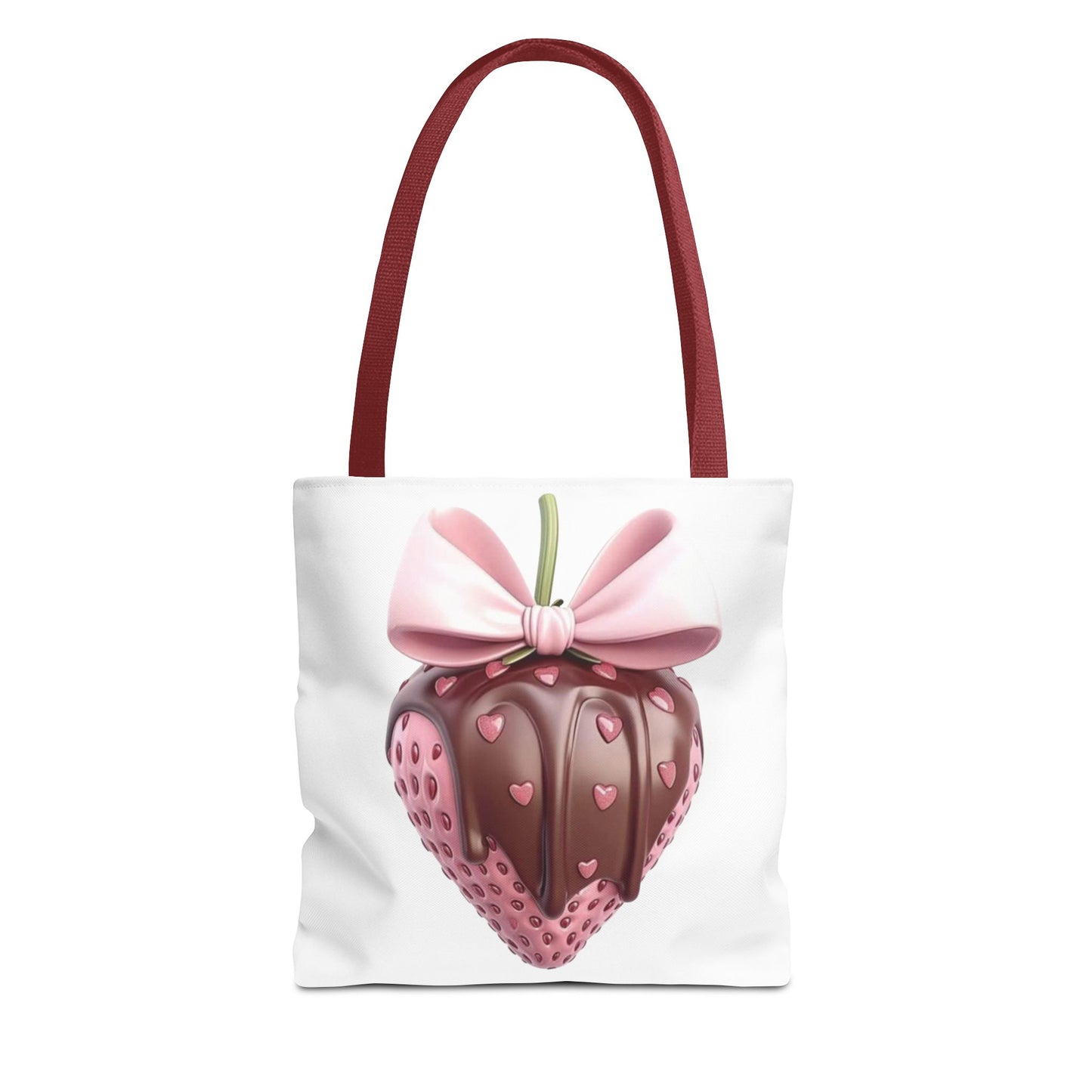 🍓 Chocolate-Dipped Strawberry Tote Bag – Sweet, Romantic & Practical 🍫