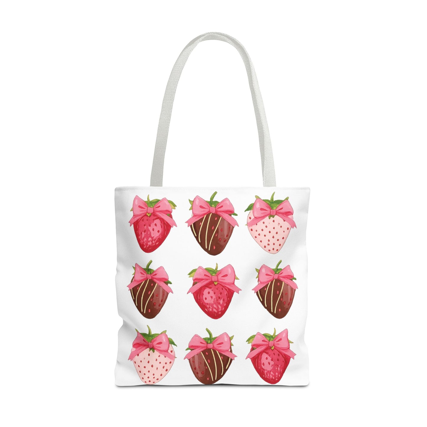 🍓 Chocolate-Covered Strawberry Tote Bag – Sweet, Stylish & Practical 🍫