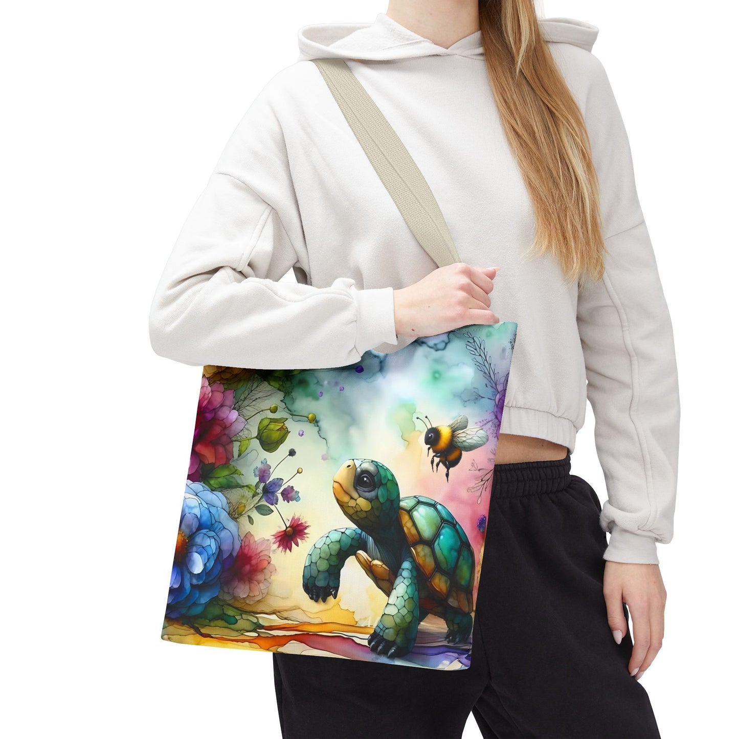 Bolsa de mano - Diseño de tortugas coloridas