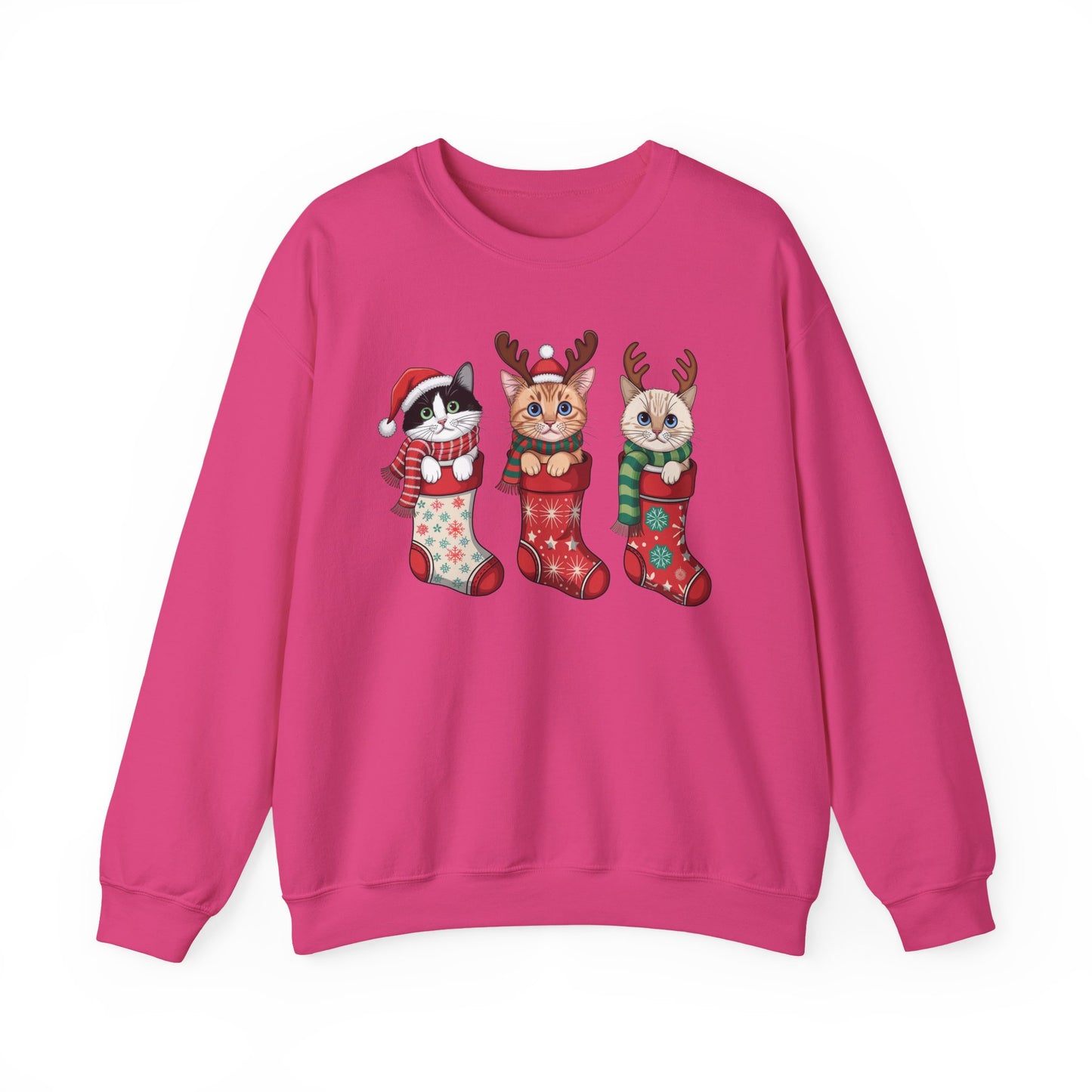 🐱🎄 Kitties in Stockings Sweatshirt – Cozy & Adorable Holiday Cats 🧦✨