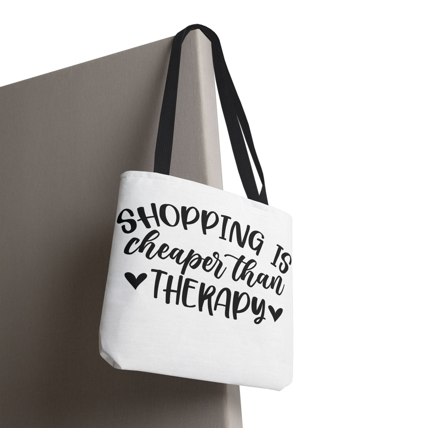 🛍️ Shopping Is Cheaper Than Therapy Tote Bag – Fun & Stylish Everyday Carry ❤️