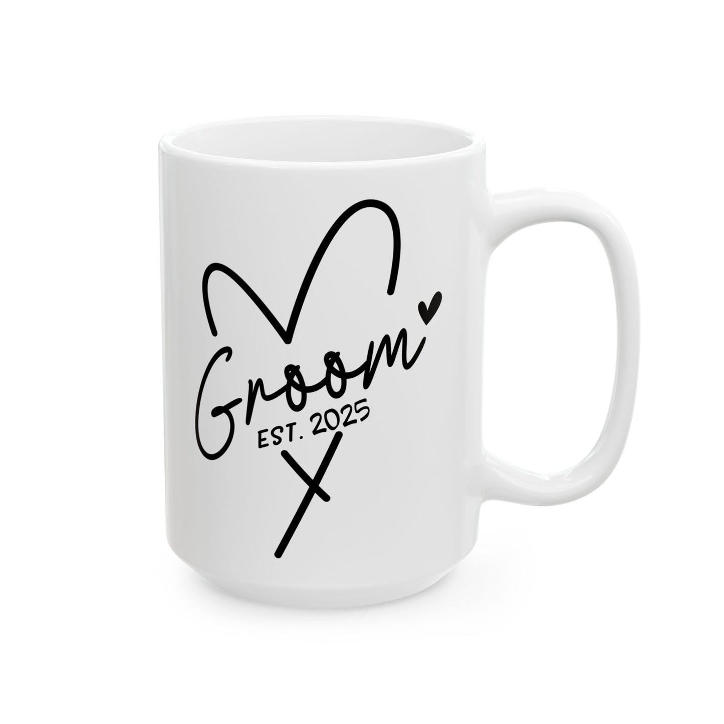 Taza de café para novios (EST. 2025): regalo personalizado para el futuro esposo