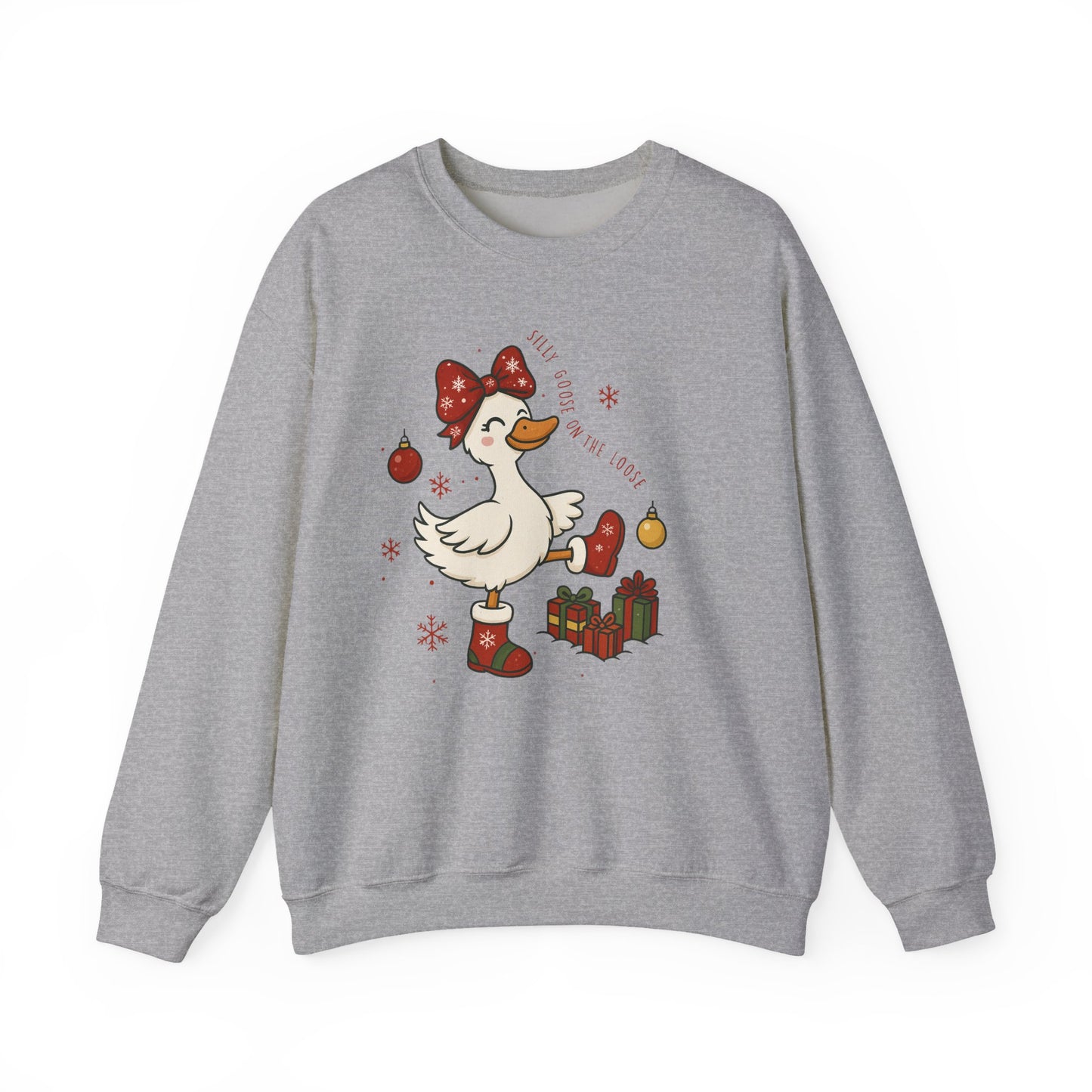 🪿🎁 Silly Goose on the Loose Sweatshirt – Whimsical Holiday Cheer ❄️✨