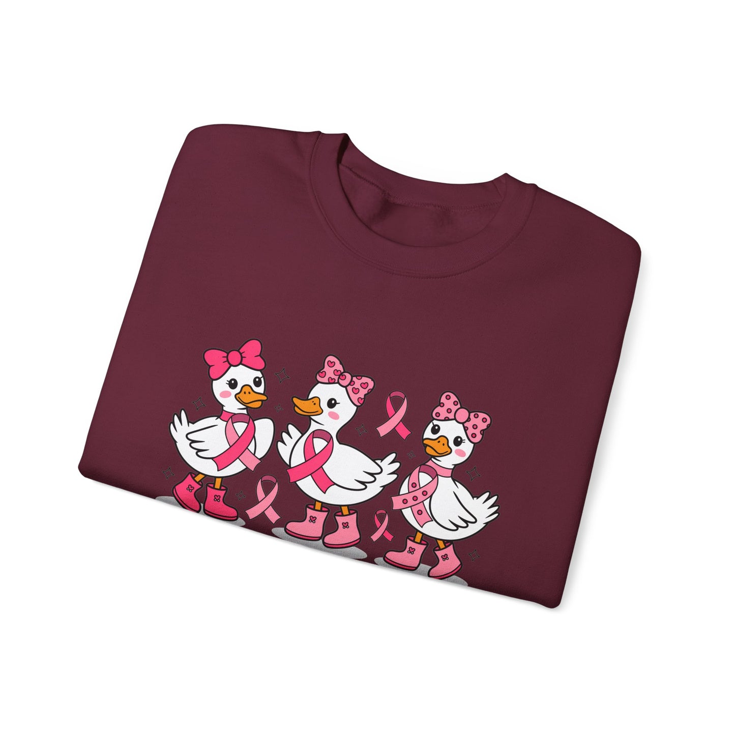 🎀🦆 In October We Wear Pink Duck Sweatshirt – Cute & Courageous Support 💗