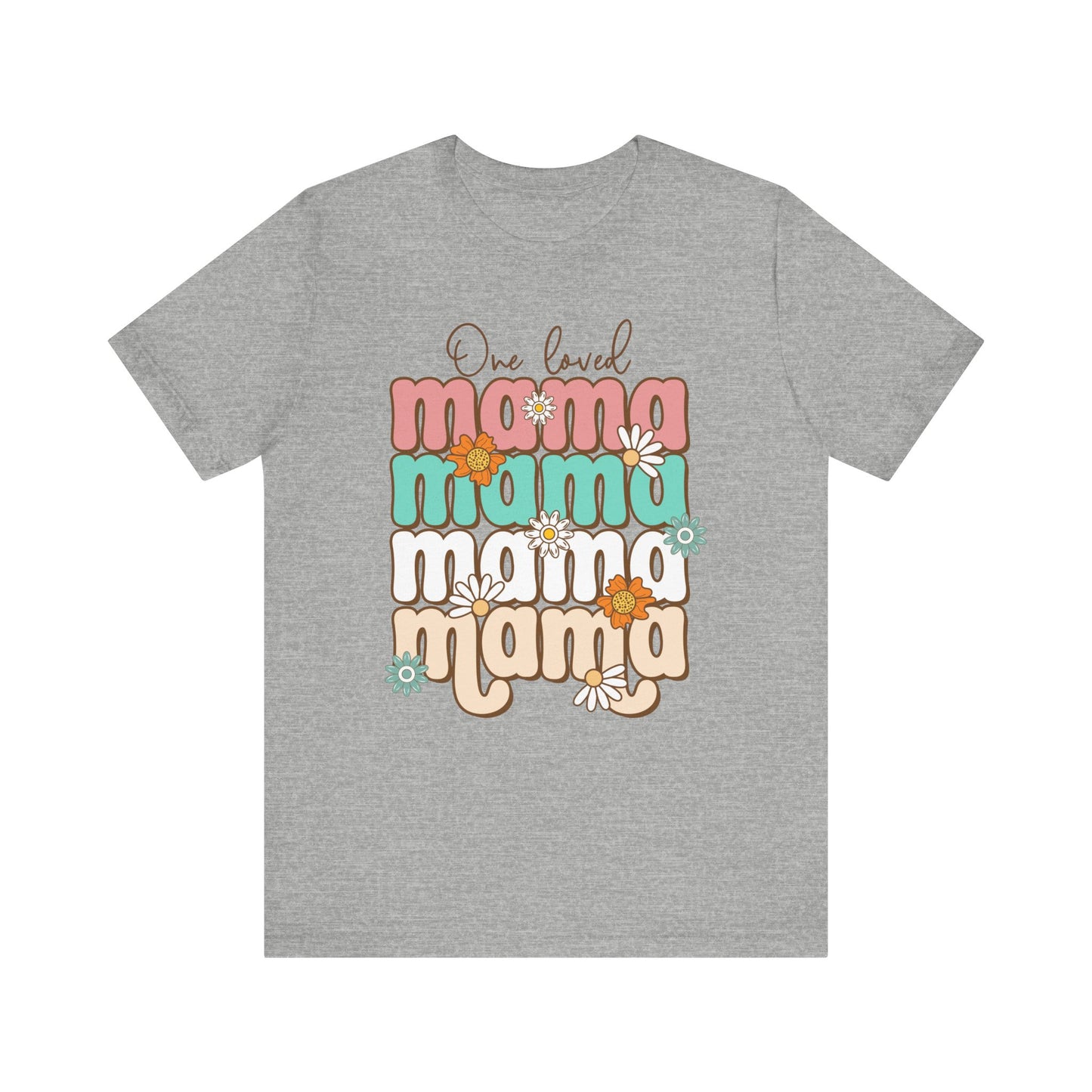 👕 Mama, Mama, Mama, Mama Boho-Style T-Shirt – Joyful Chaos of Motherhood 🌿