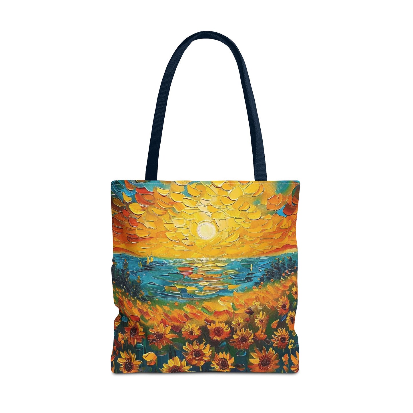 🌻 Girasoles al Atardecer – Bolso Tote Vibrante y Artístico 🌅