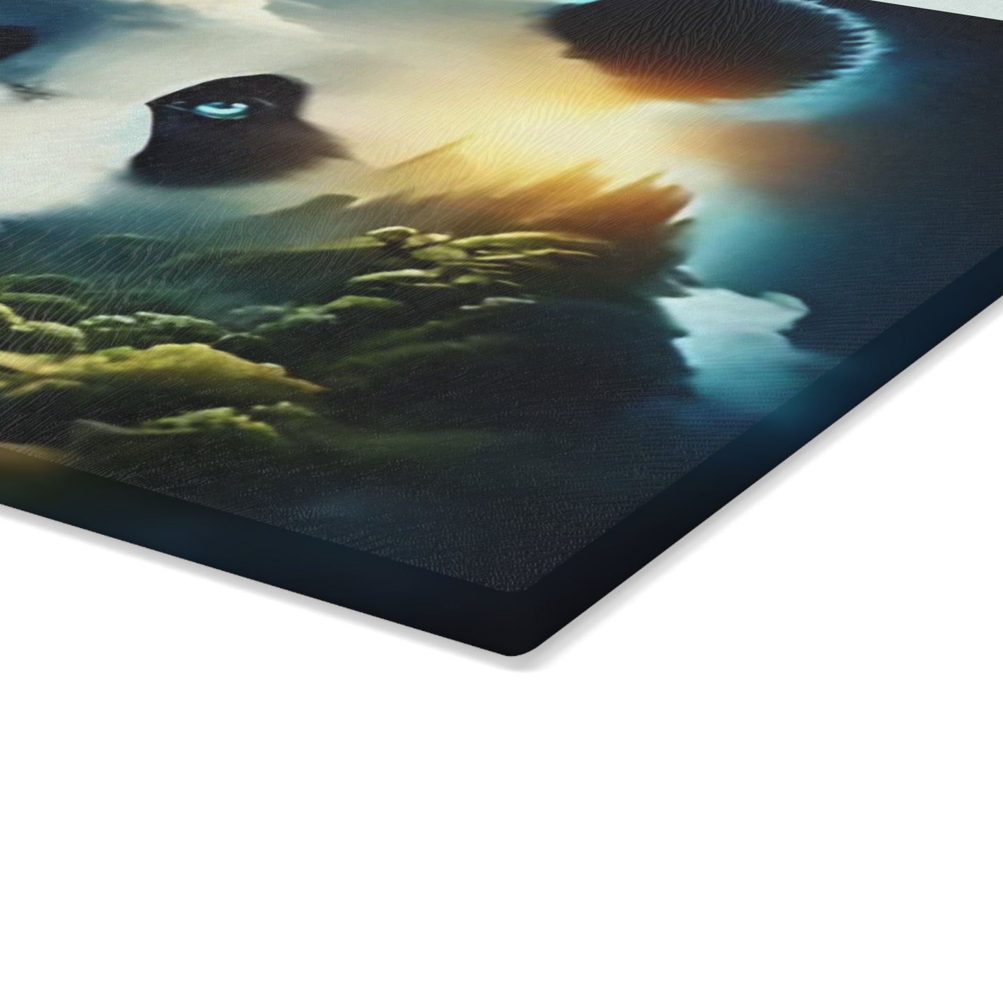 Panda Bear Tempered Glass Cutting Board