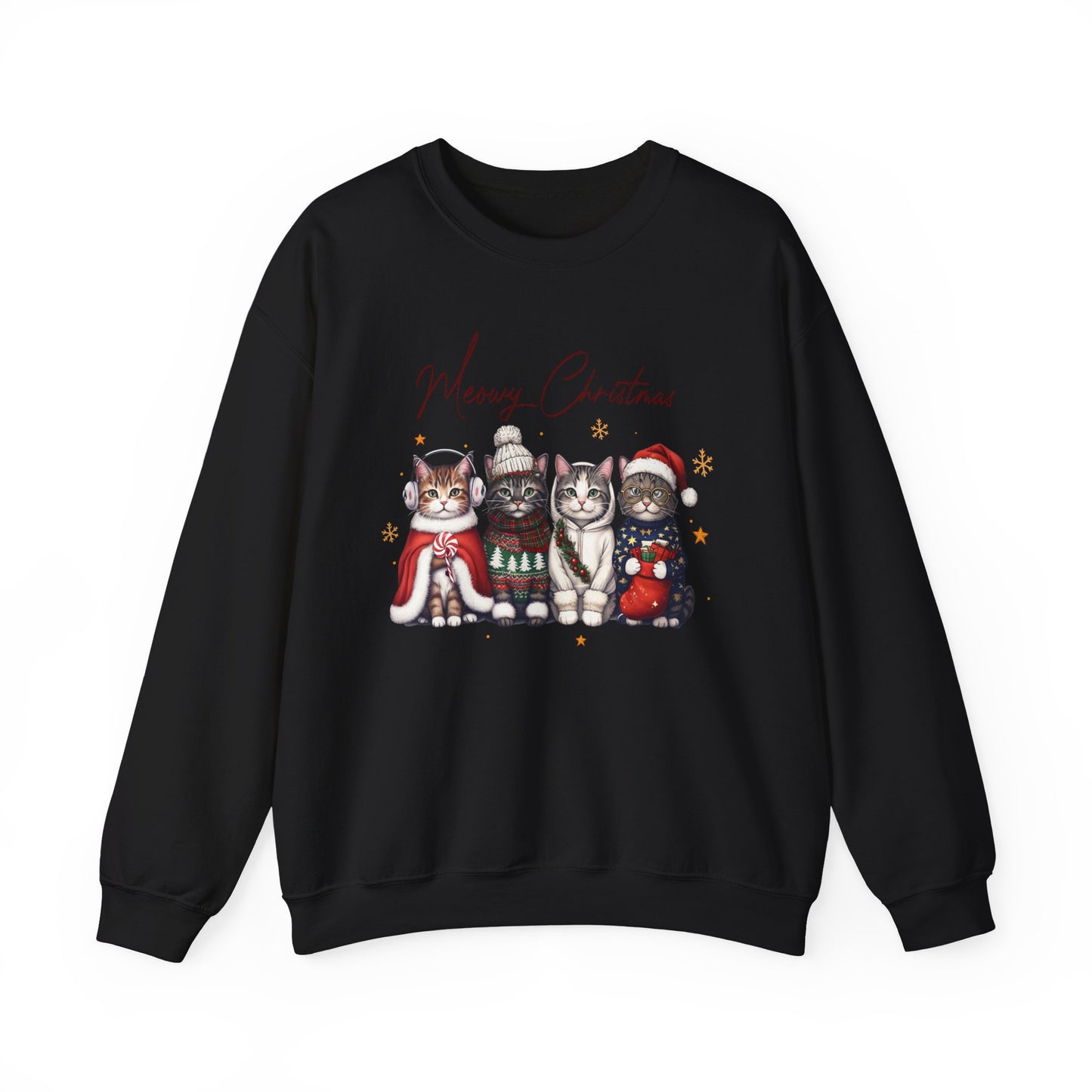 🐾✨ Meowy Christmas Sweatshirt – Festive Cats & Cozy Holiday Cheer 🎄🐱