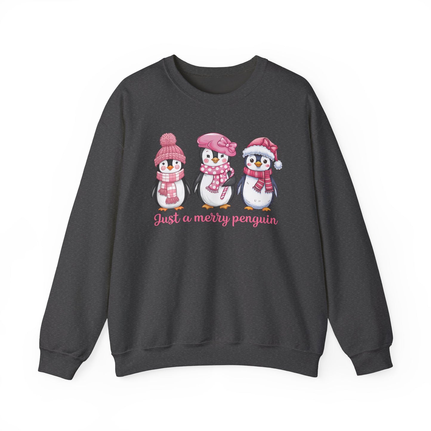 🐧✨ Just a Merry Penguin Sweatshirt – Cute Winter Friends in Pink ❄️💖