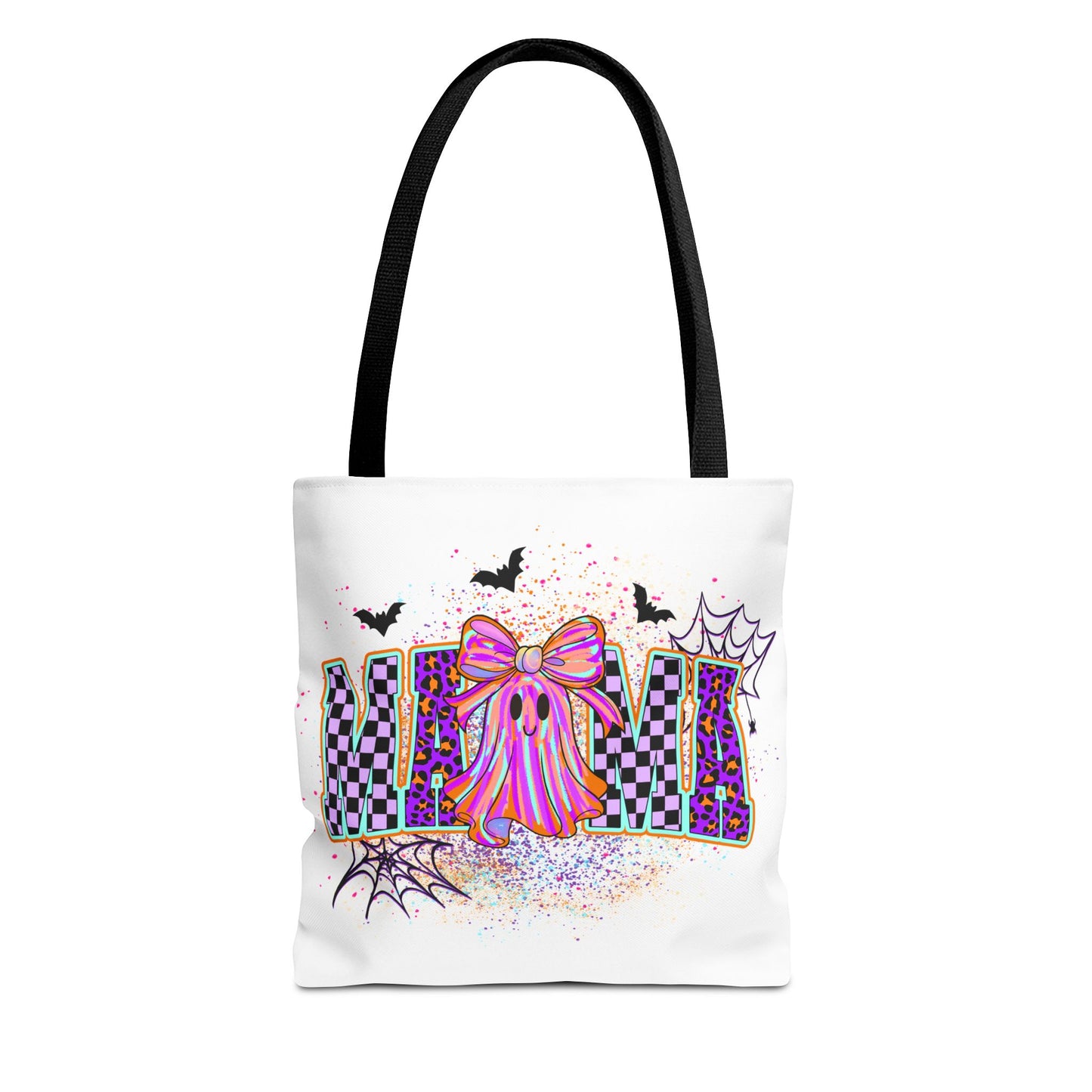 🎃 Colorful Mama Ghost Halloween Tote Bag – Spooky Fun with a Pop of Color 👻👜