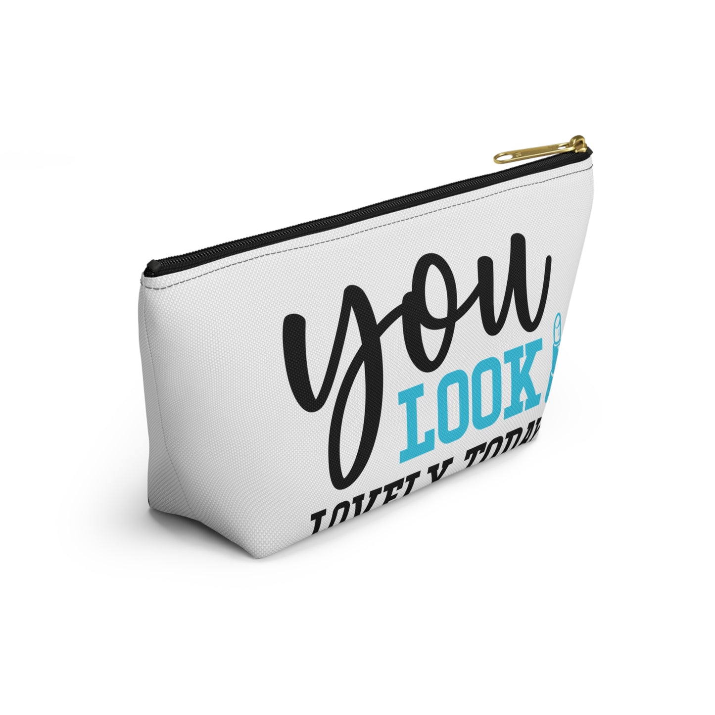 Accessory Pouch – "You Look Lovely Today" Blue Makeup Bag