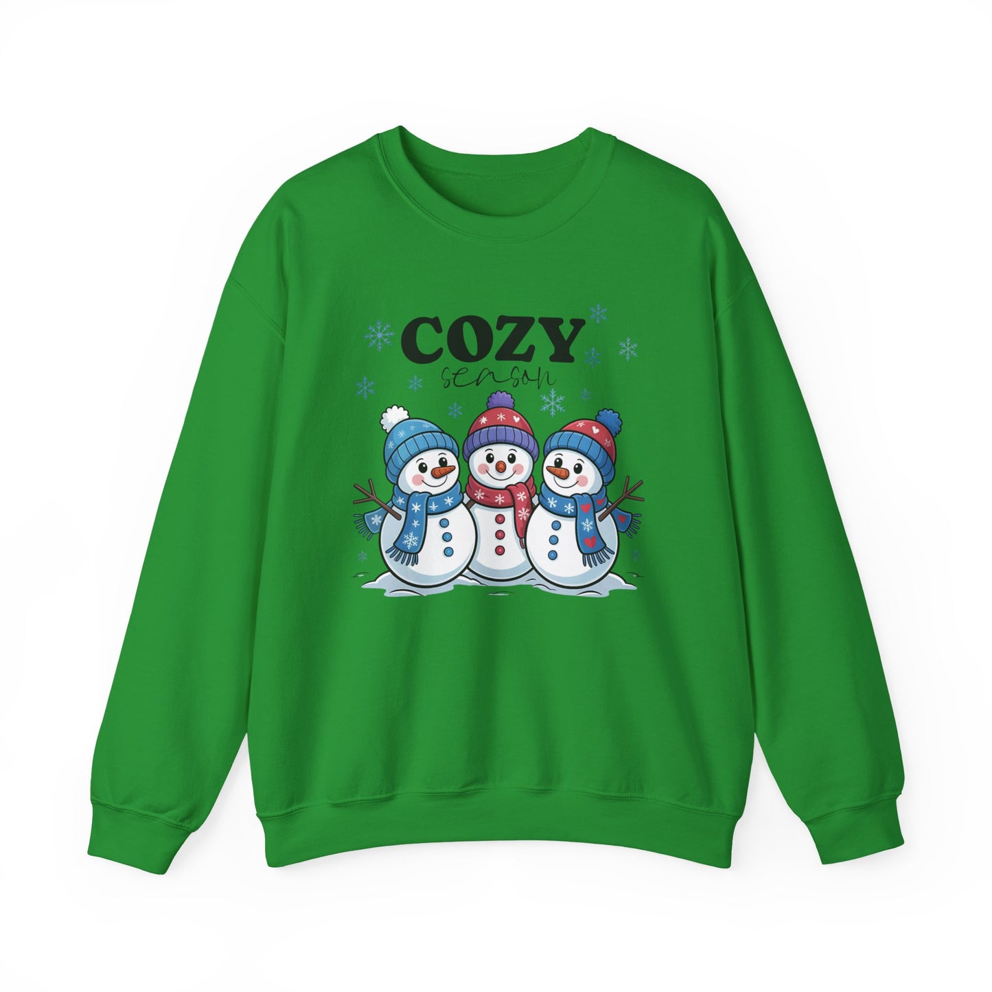 ☃️💙 Cozy Season Snowman Sweatshirt – Adorable Winter Crewneck for Women