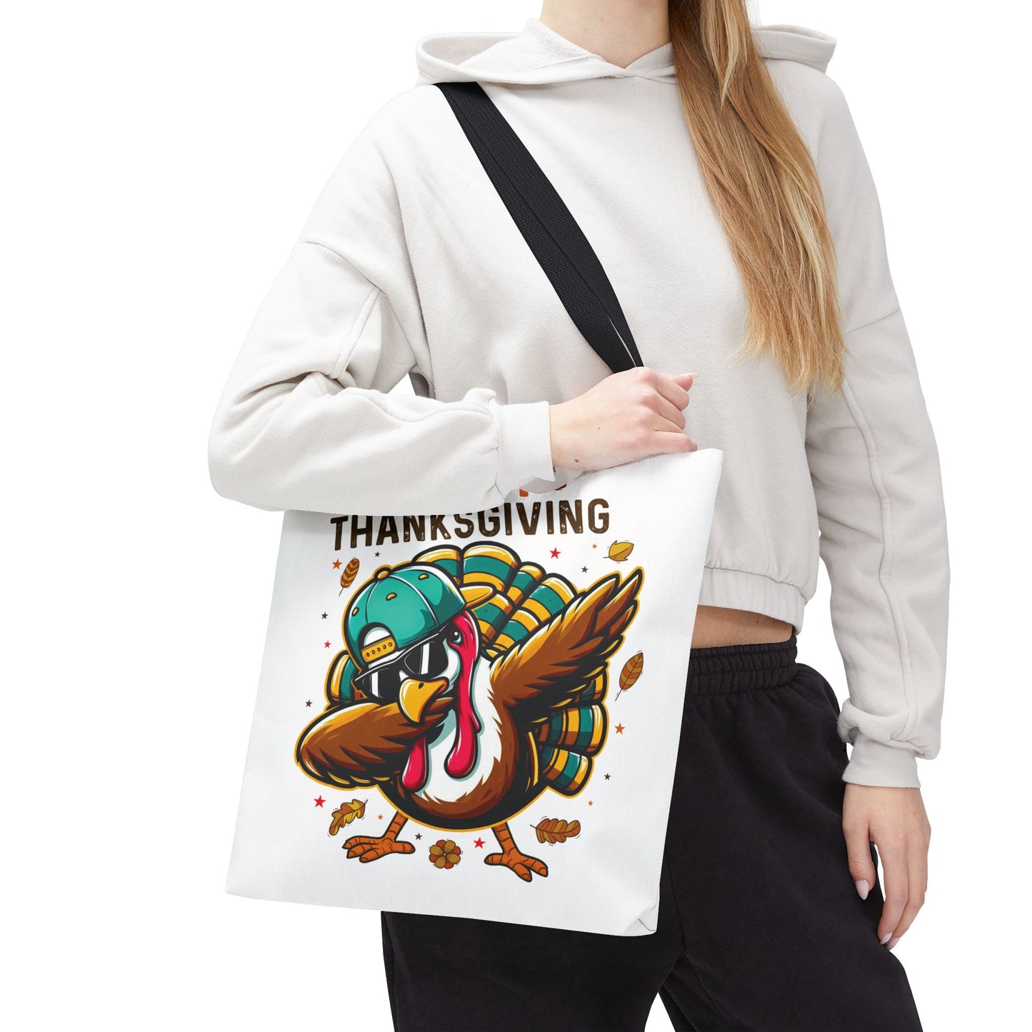 🦃 Dabbing Turkey Tote Bag – Thanksgiving Swagger with Holiday Humor