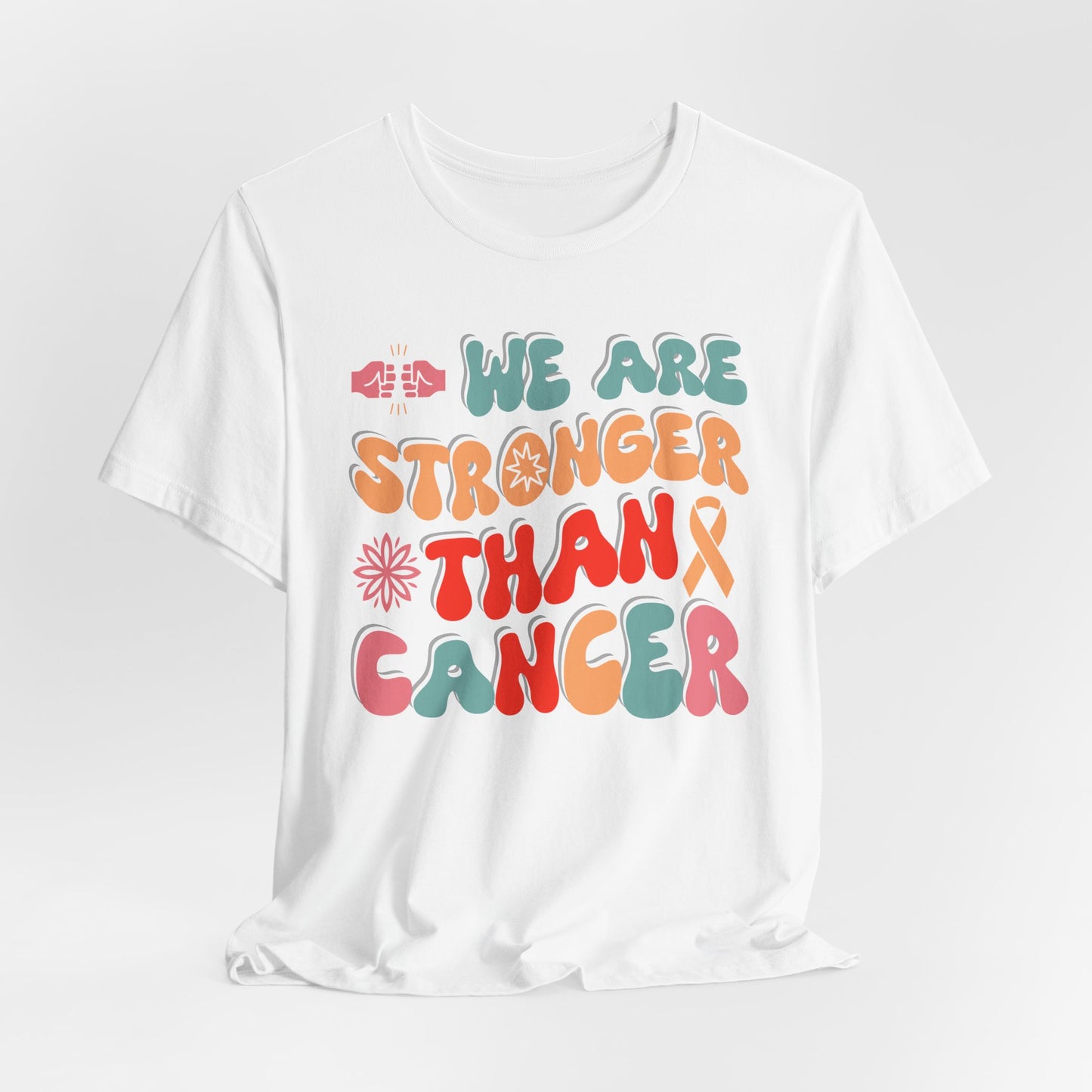 💪 We Are Stronger Than Cancer T-Shirt – Bold Awareness & Support Graphic Tee 🎗️