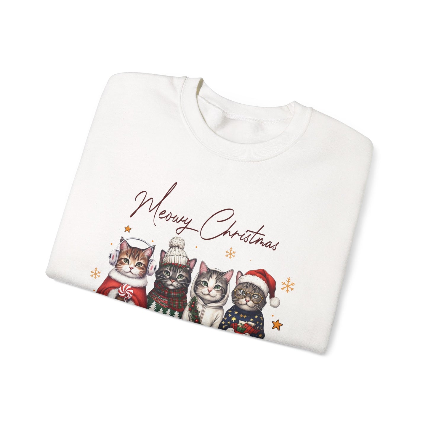 🐾✨ Meowy Christmas Sweatshirt – Festive Cats & Cozy Holiday Cheer 🎄🐱