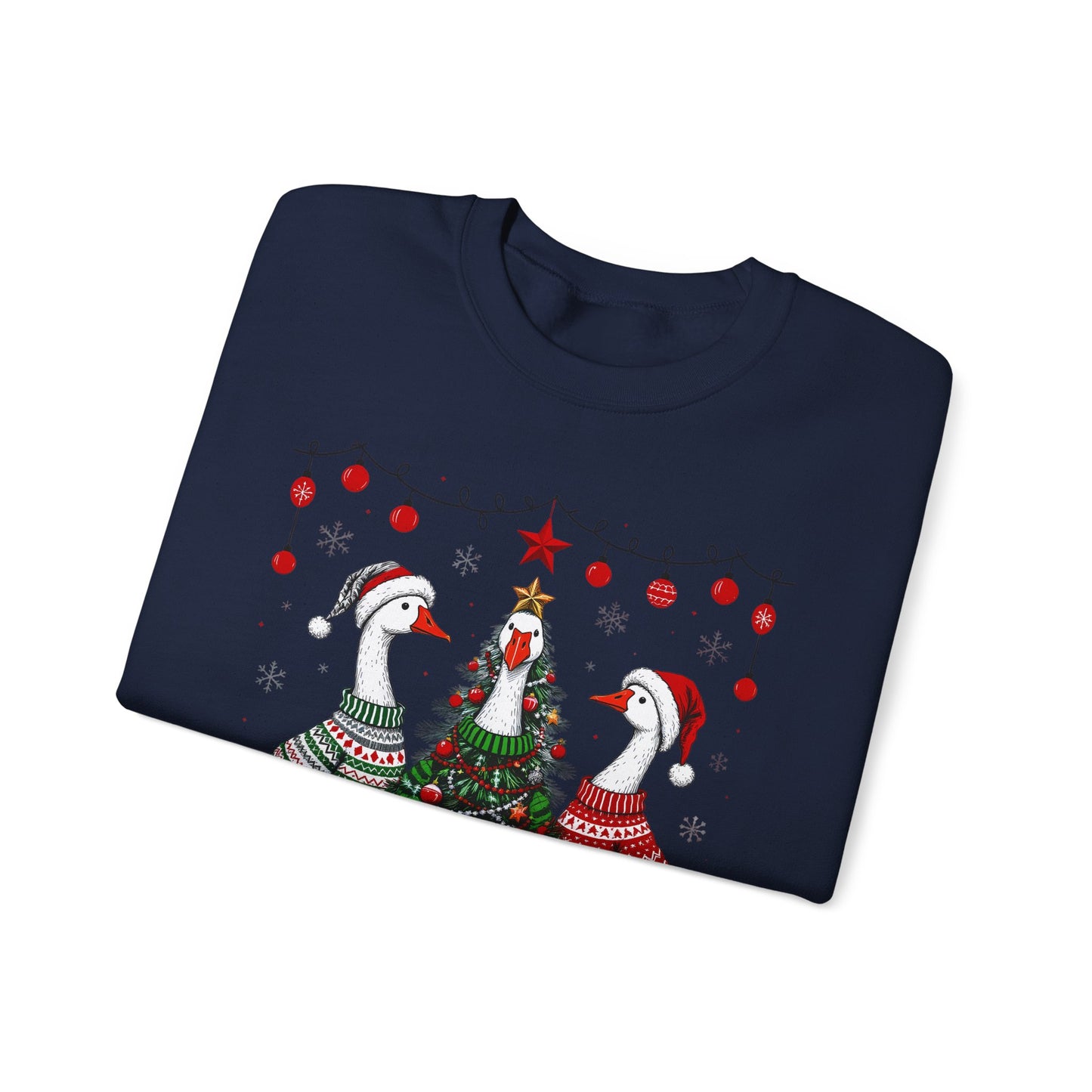🎄🪿 Goosemas Sweater Flock Sweatshirt – Festive Geese in Cozy Knits