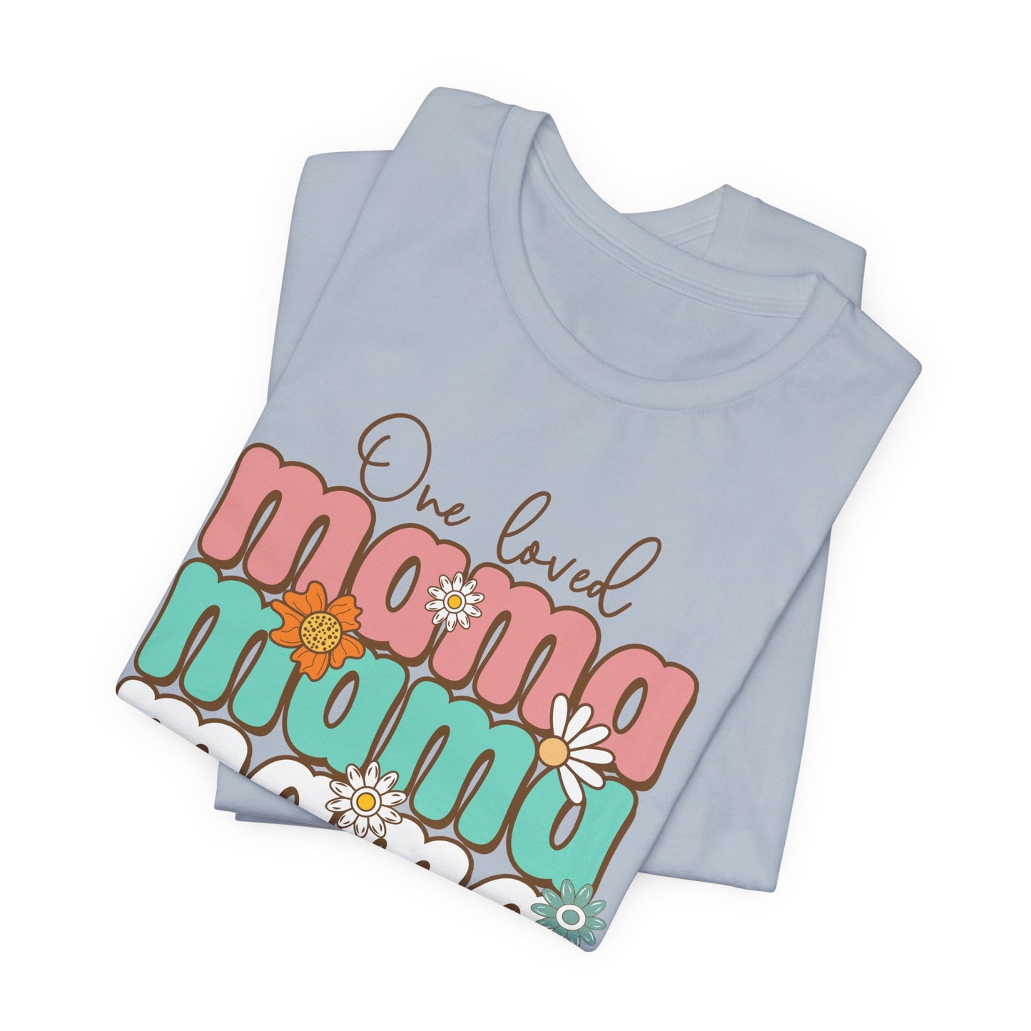👕 Mama, Mama, Mama, Mama Boho-Style T-Shirt – Joyful Chaos of Motherhood 🌿
