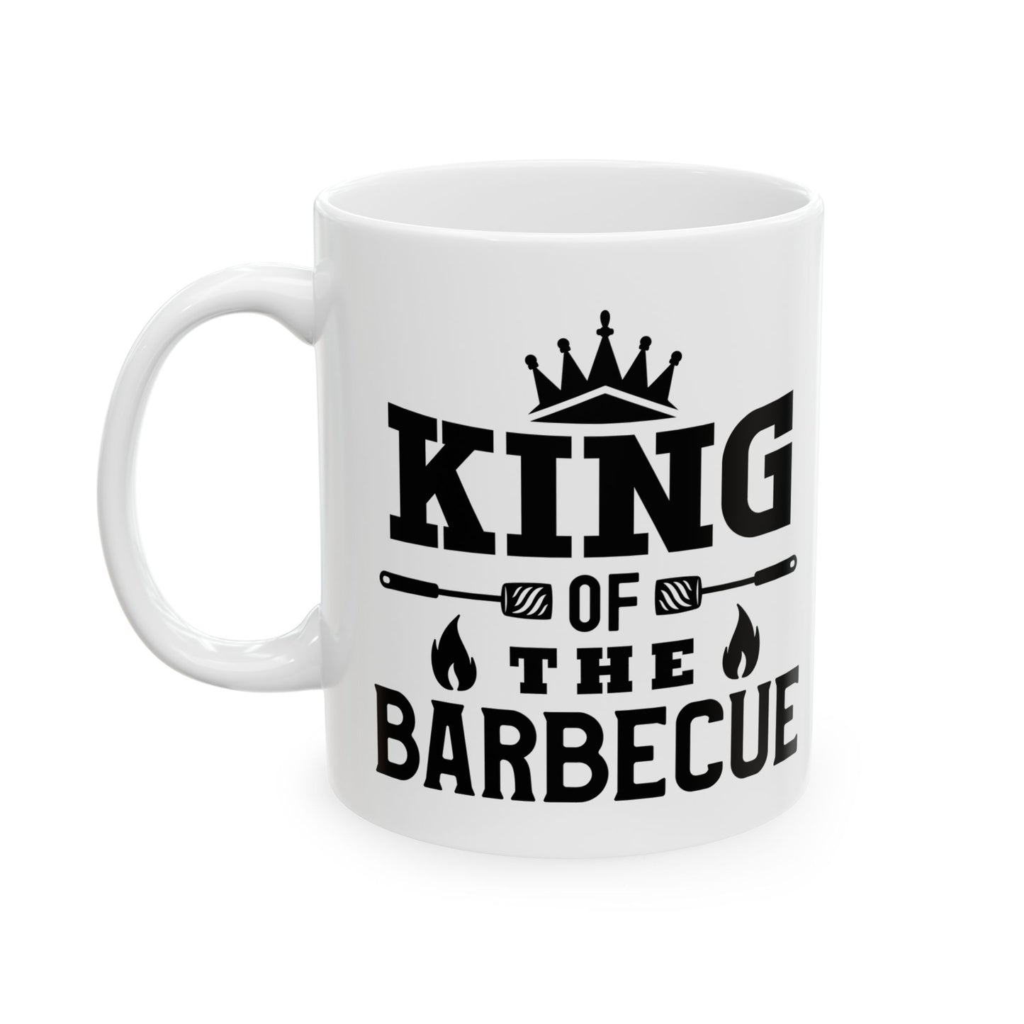 🔥👑 KING OF THE BARBEQUE – Funny BBQ Dad Coffee Mug (11oz & 15oz) 👑🔥