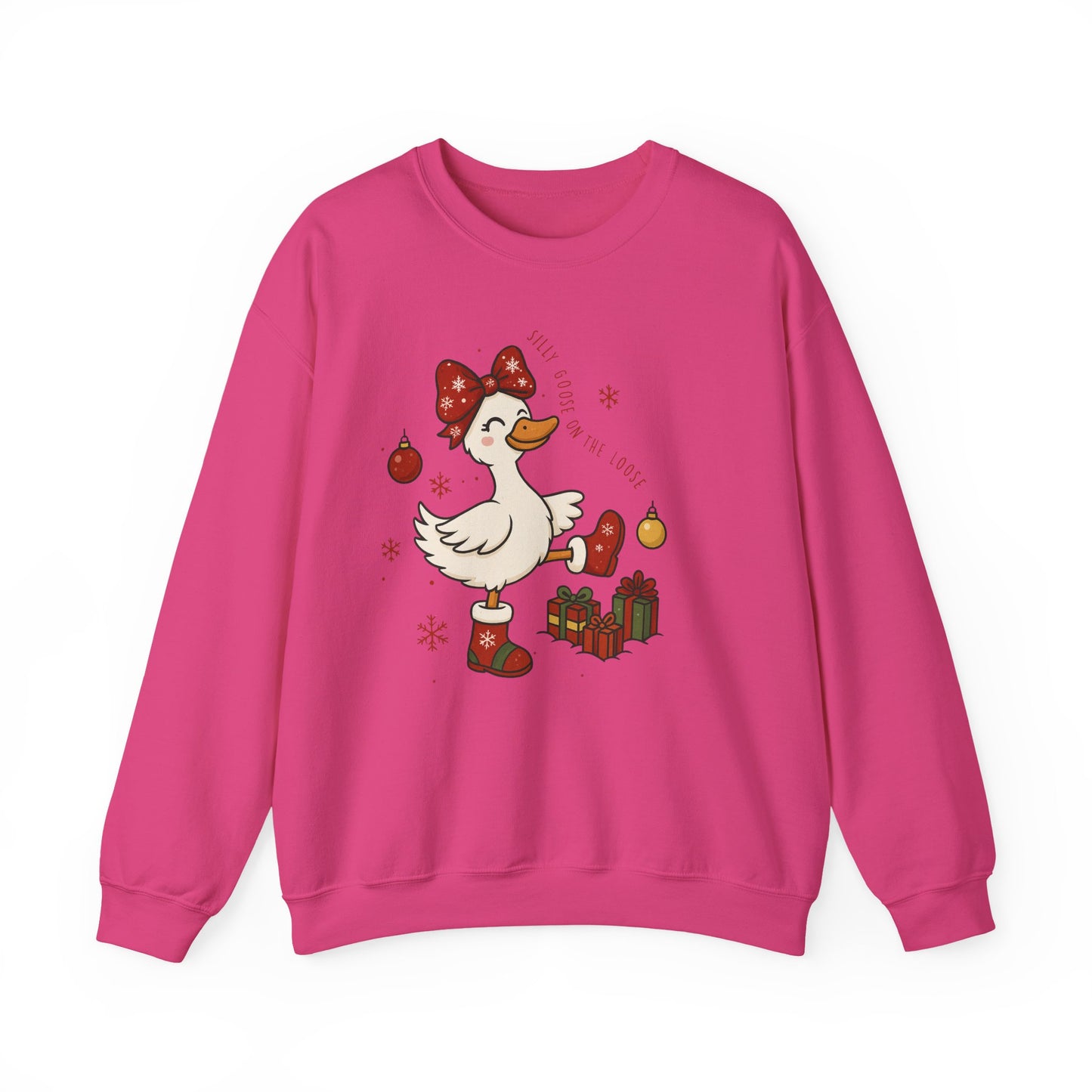🪿🎁 Silly Goose on the Loose Sweatshirt – Whimsical Holiday Cheer ❄️✨