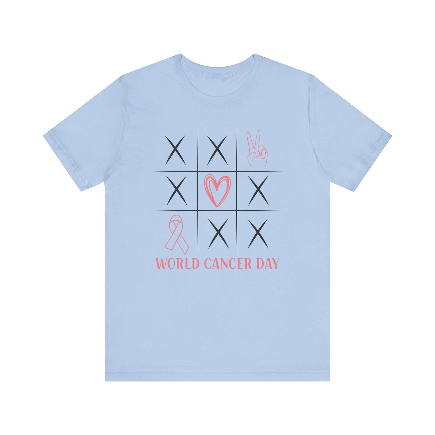 🎗️ World Cancer Day Awareness T-Shirt – Peace, Love & Hope 💕