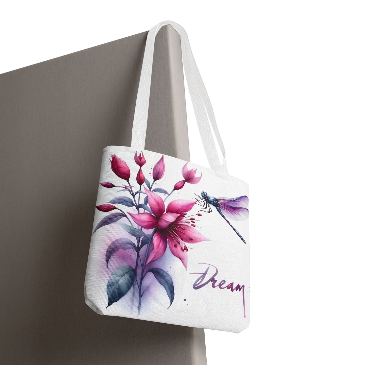 Bolso tote floral "Dream" con detalle de libélula: un bolso de mano inspirador y elegante