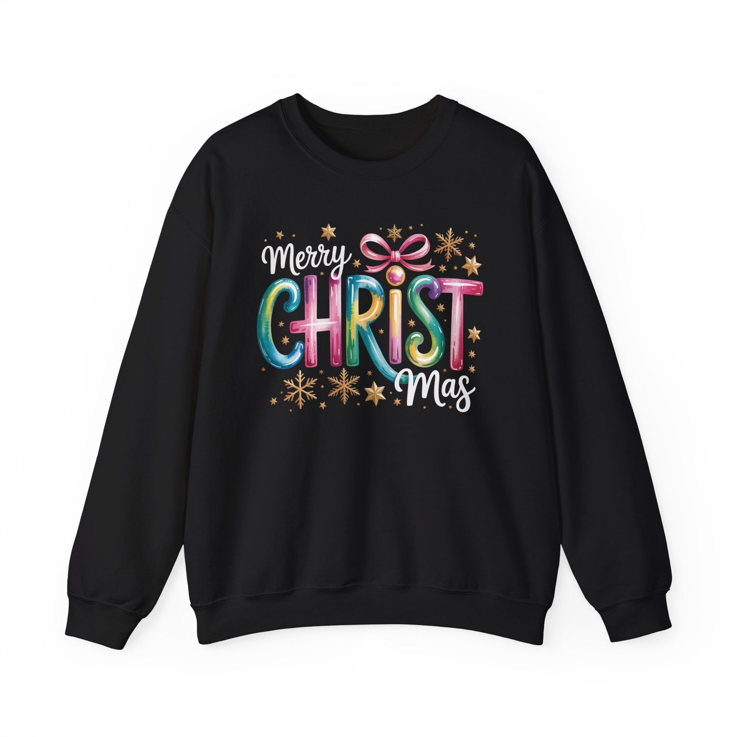 🎄🌈 Merry Christmas Rainbow Sweatshirt – Colorful Holiday Cheer ✨