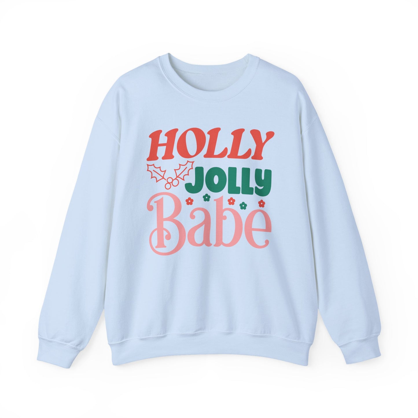 🎀✨ Holly Jolly Babe Retro Crewneck – Cute, Cozy & Festive