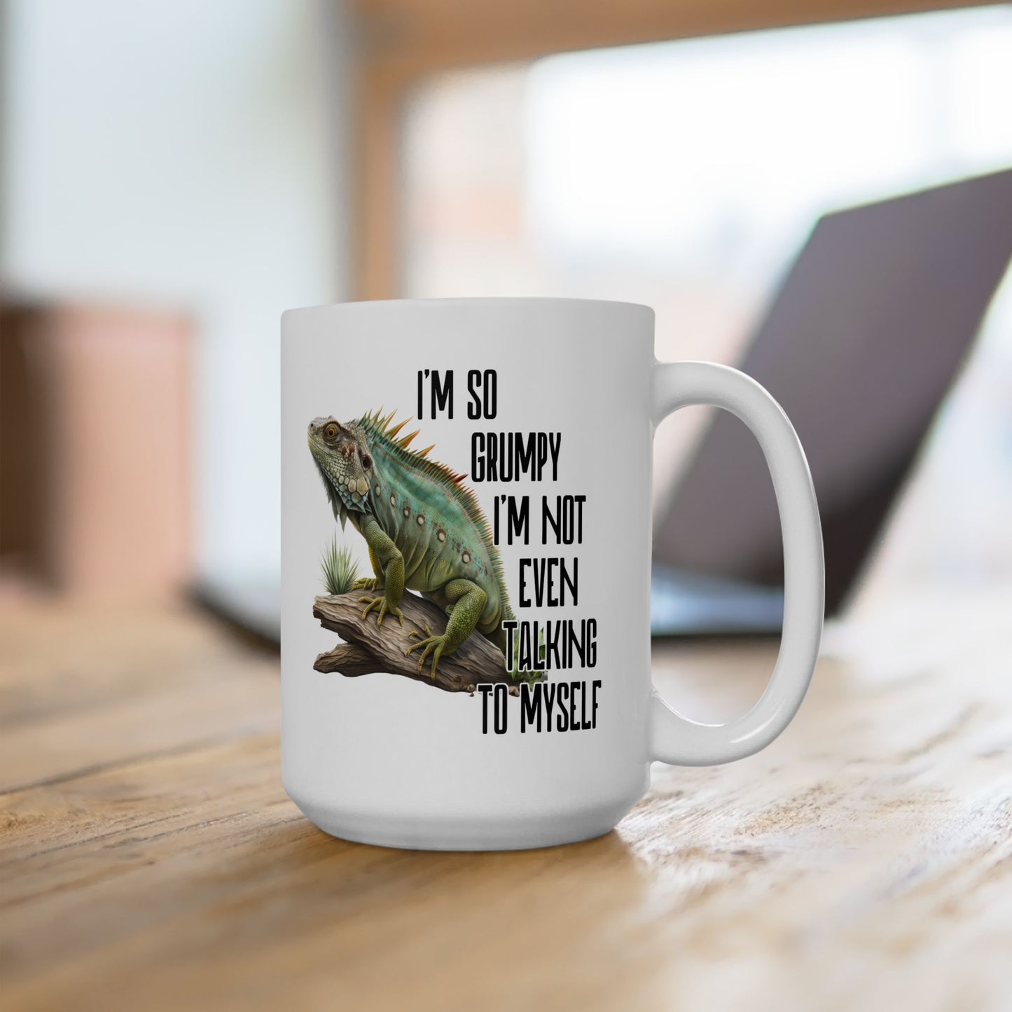 🦎 Estoy tan gruñón que hablo solo: divertida taza de café con forma de iguana para amantes sarcásticos de los reptiles ☕