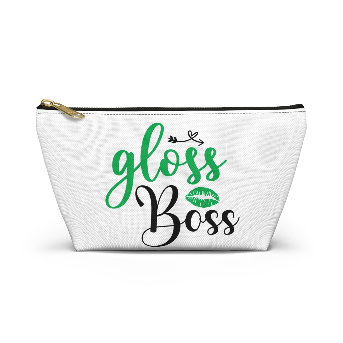 Accessory Pouch – "Gloss Boss" Green Makeup Bag