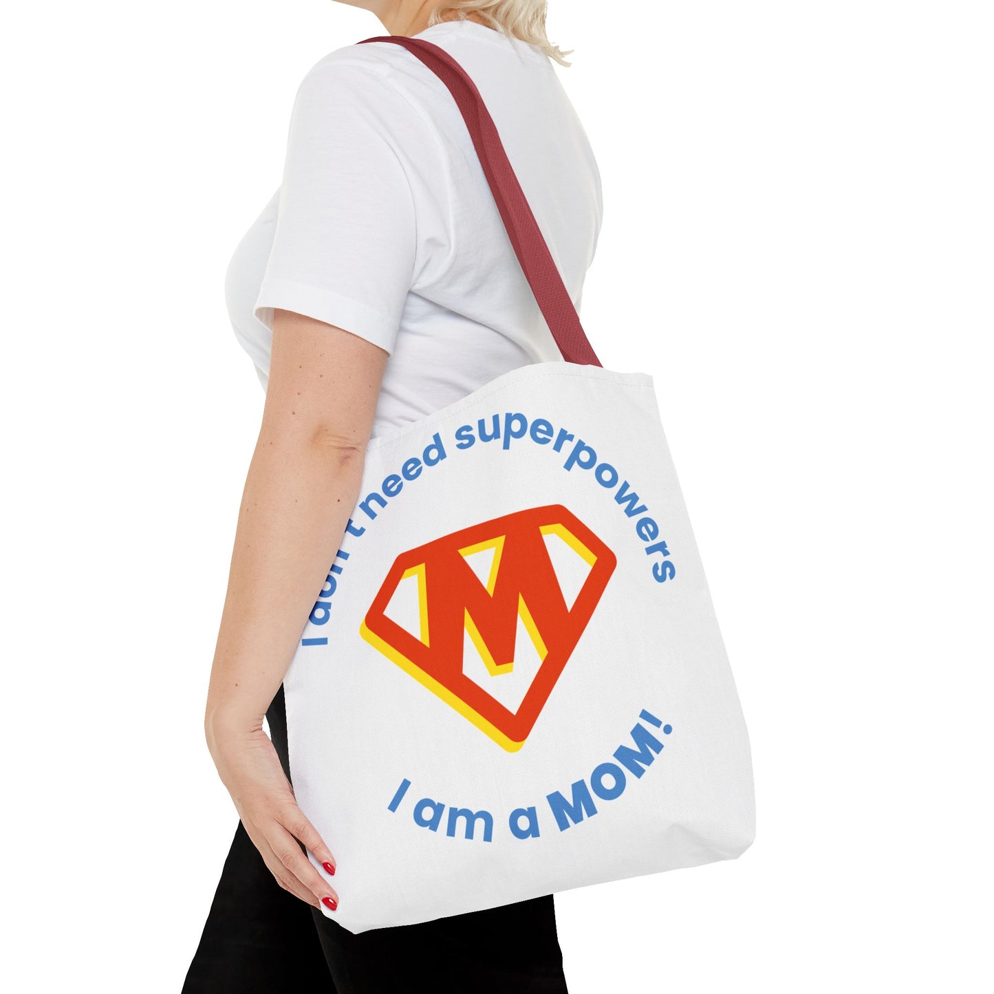 ¡No necesito superpoderes, soy MAMÁ! – Bolsa de tela divertida y empoderadora para mamás 💖