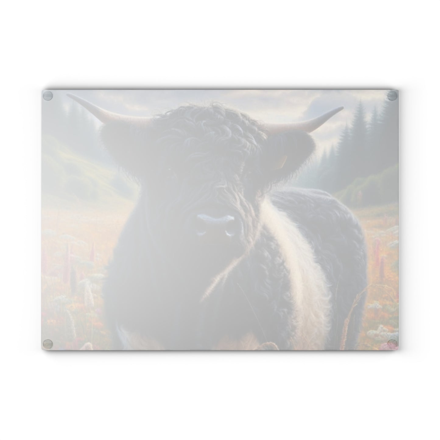 🐮 Oreo Cow Meadow Scene Cutting Board – Rustic Farmhouse Beauty 🌼