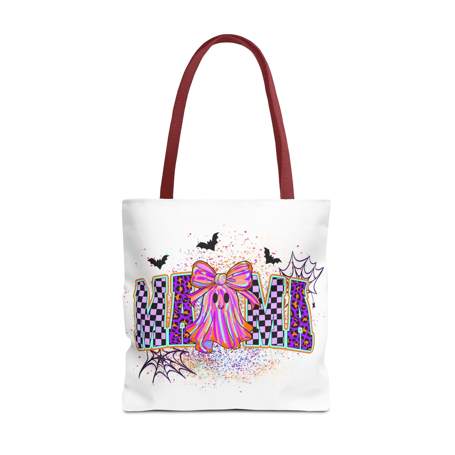 🎃 Colorful Mama Ghost Halloween Tote Bag – Spooky Fun with a Pop of Color 👻👜