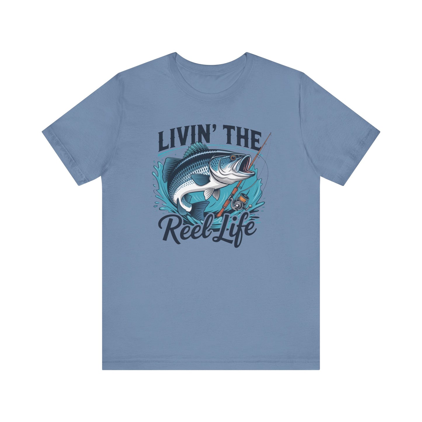 🎣 Livin’ the Reel Life Fishing T-Shirt – Perfect Gift for Anglers! 🐟