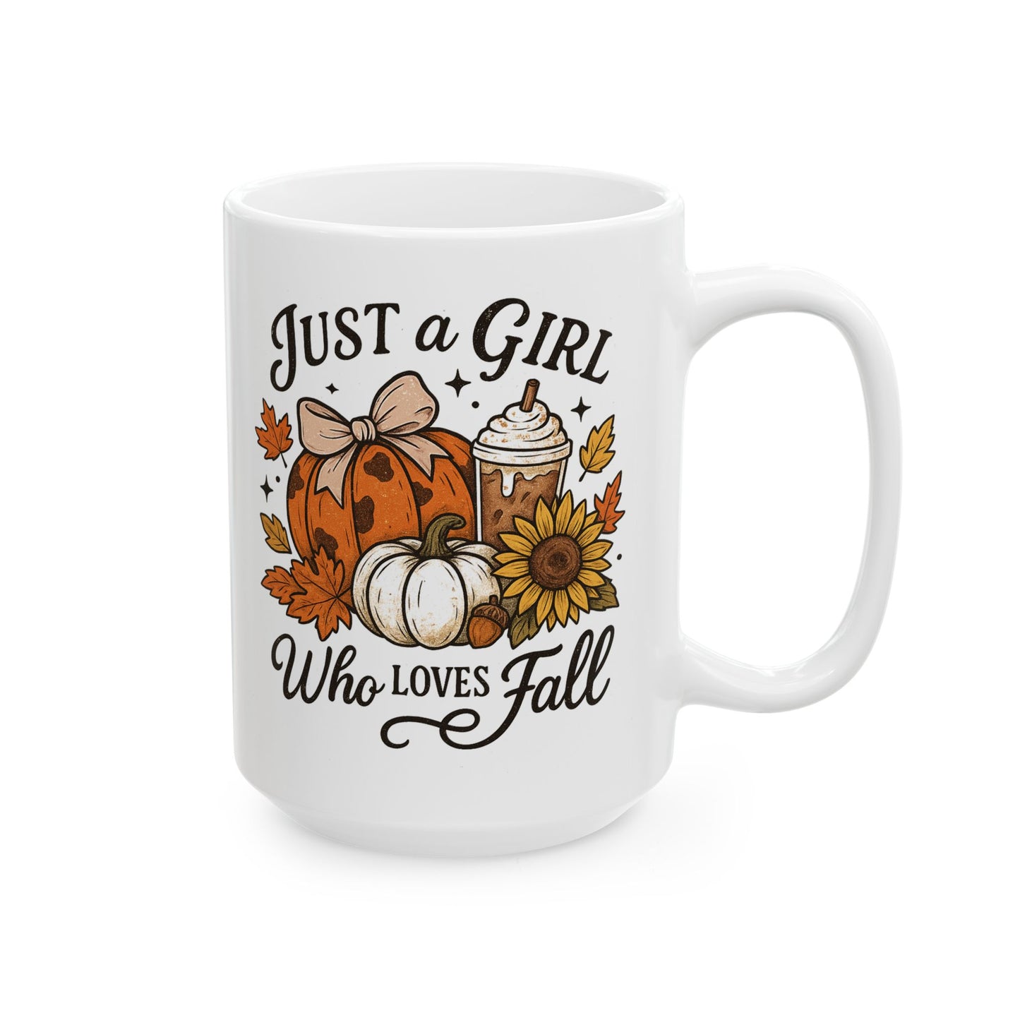 🍂🎃 Just a Girl Who Loves Fall – Cozy Autumn Ceramic Cup ✨☕