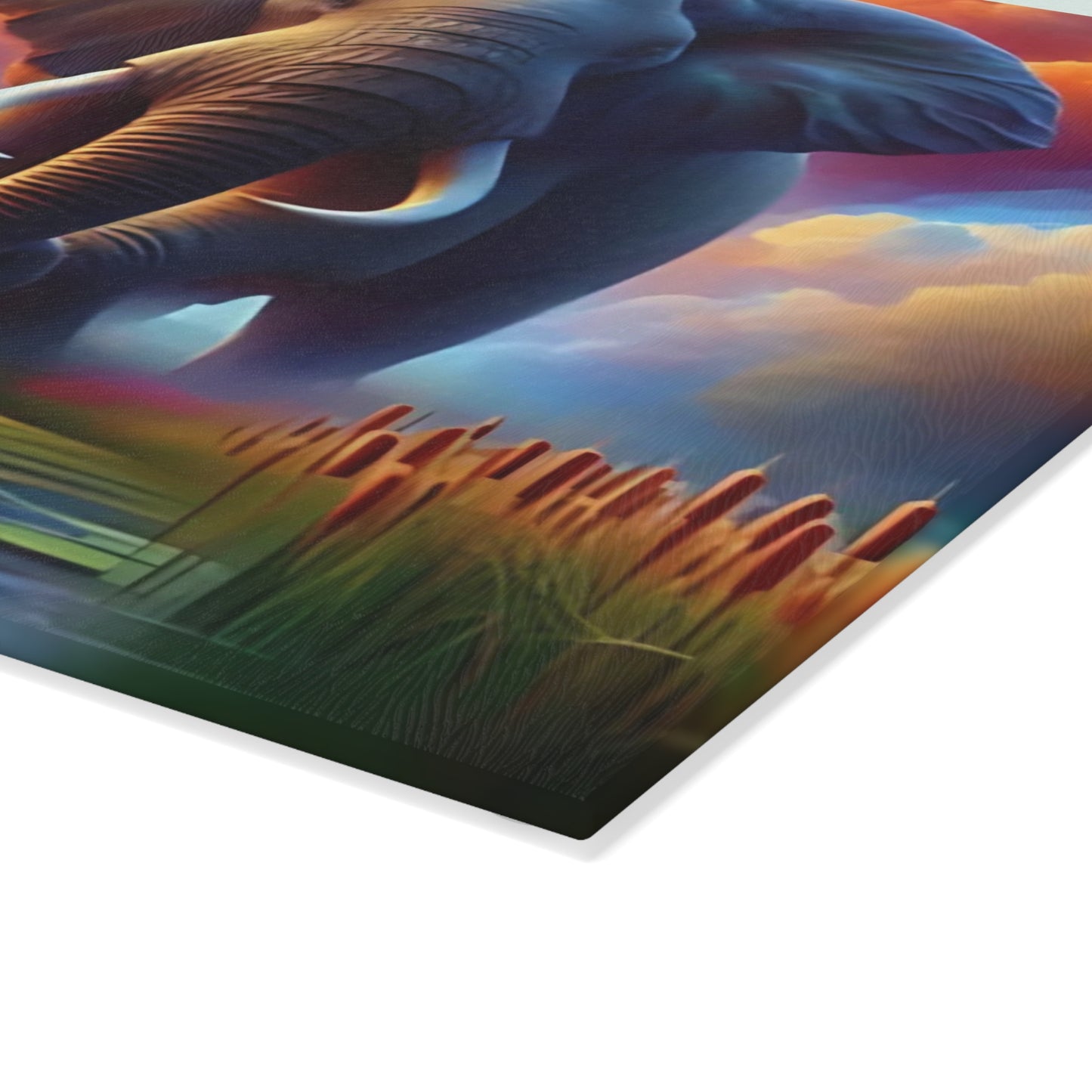 Elephant Tempered Glass Cutting Board