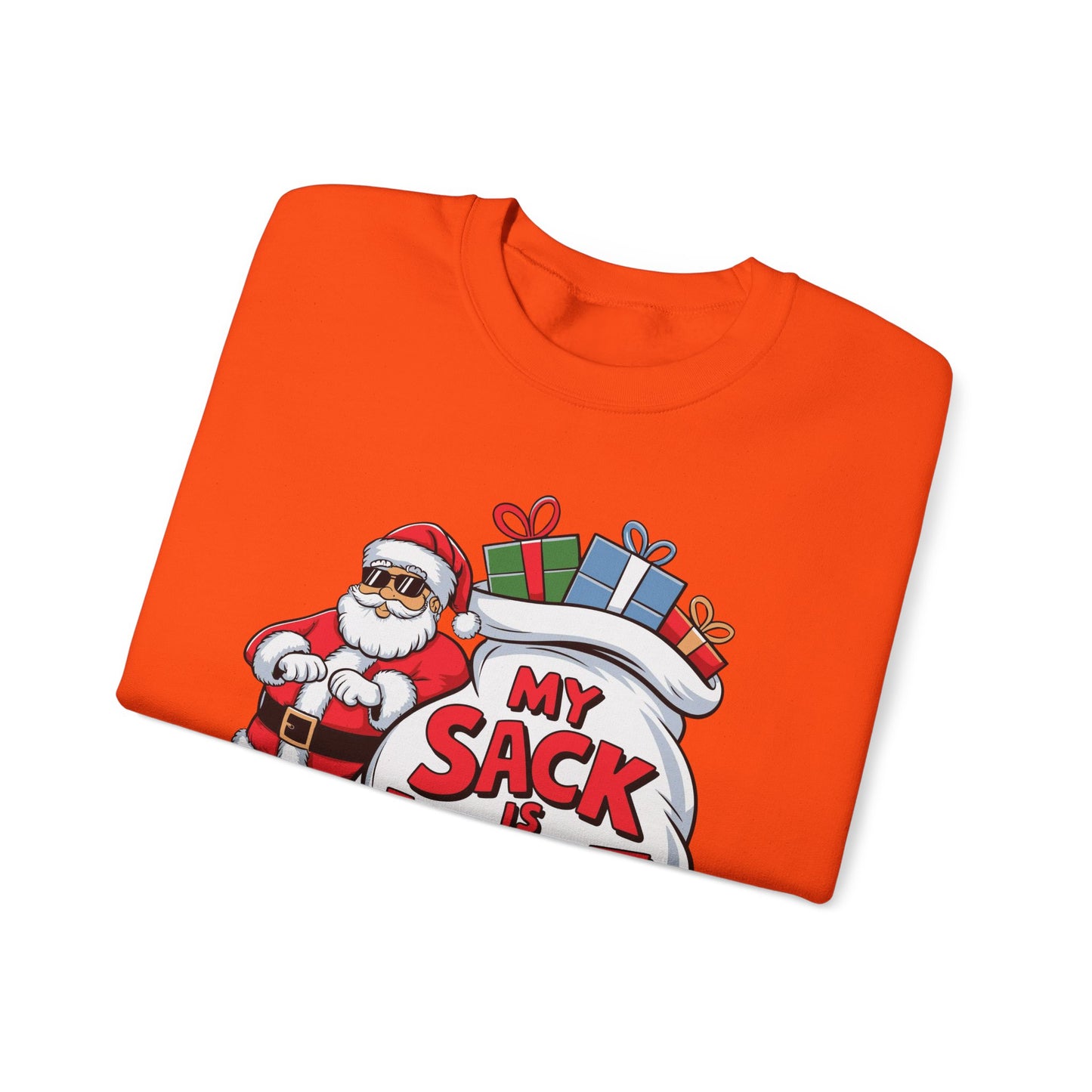 🎅😂 My Sack Is Huge Sweatshirt – Funny Santa Christmas Pullover for Men