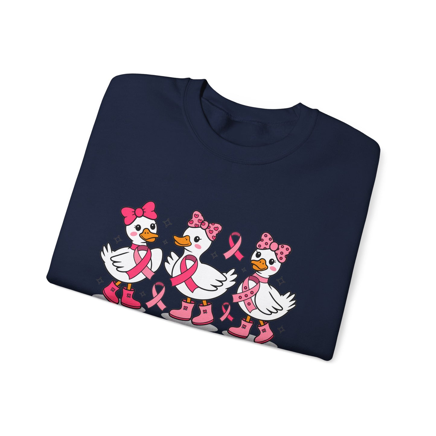 🎀🦆 In October We Wear Pink Duck Sweatshirt – Cute & Courageous Support 💗
