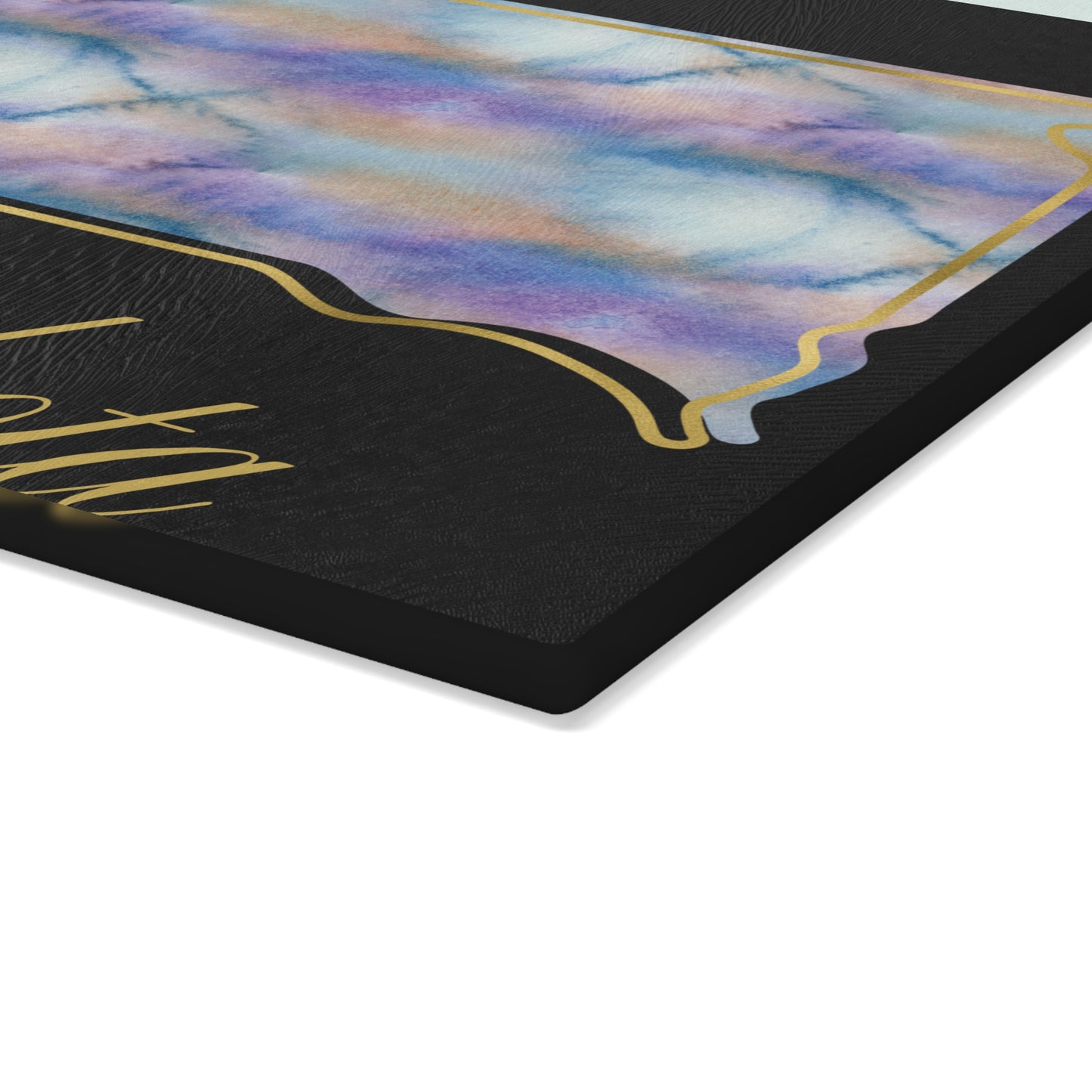 🌾 South Dakota Floral State Cutting Board – Prairie Pastels with Golden Accents 🌼