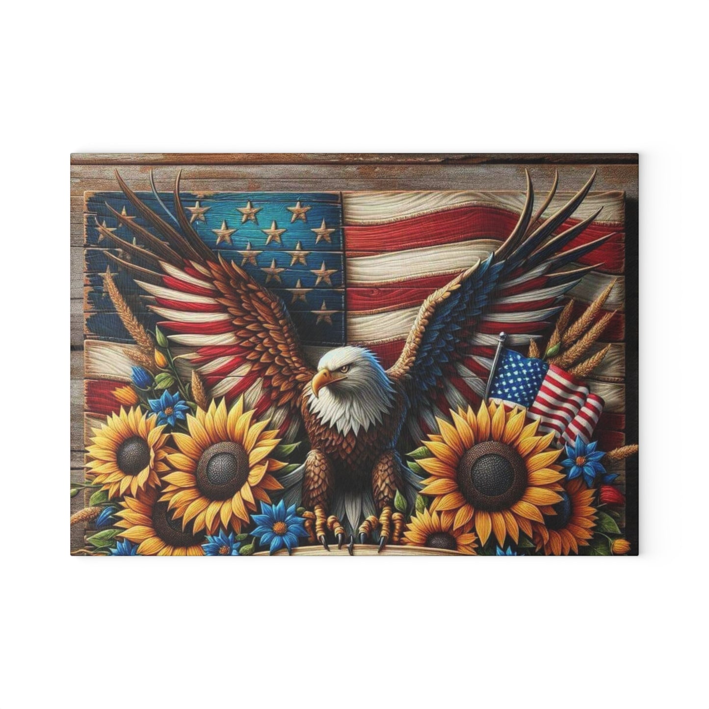 Tabla de cortar con águila, cocina rústica, decoración de vida silvestre, arte de cocina con águila, regalo de águila, águila americana, tabla de charcutería, decoración natural